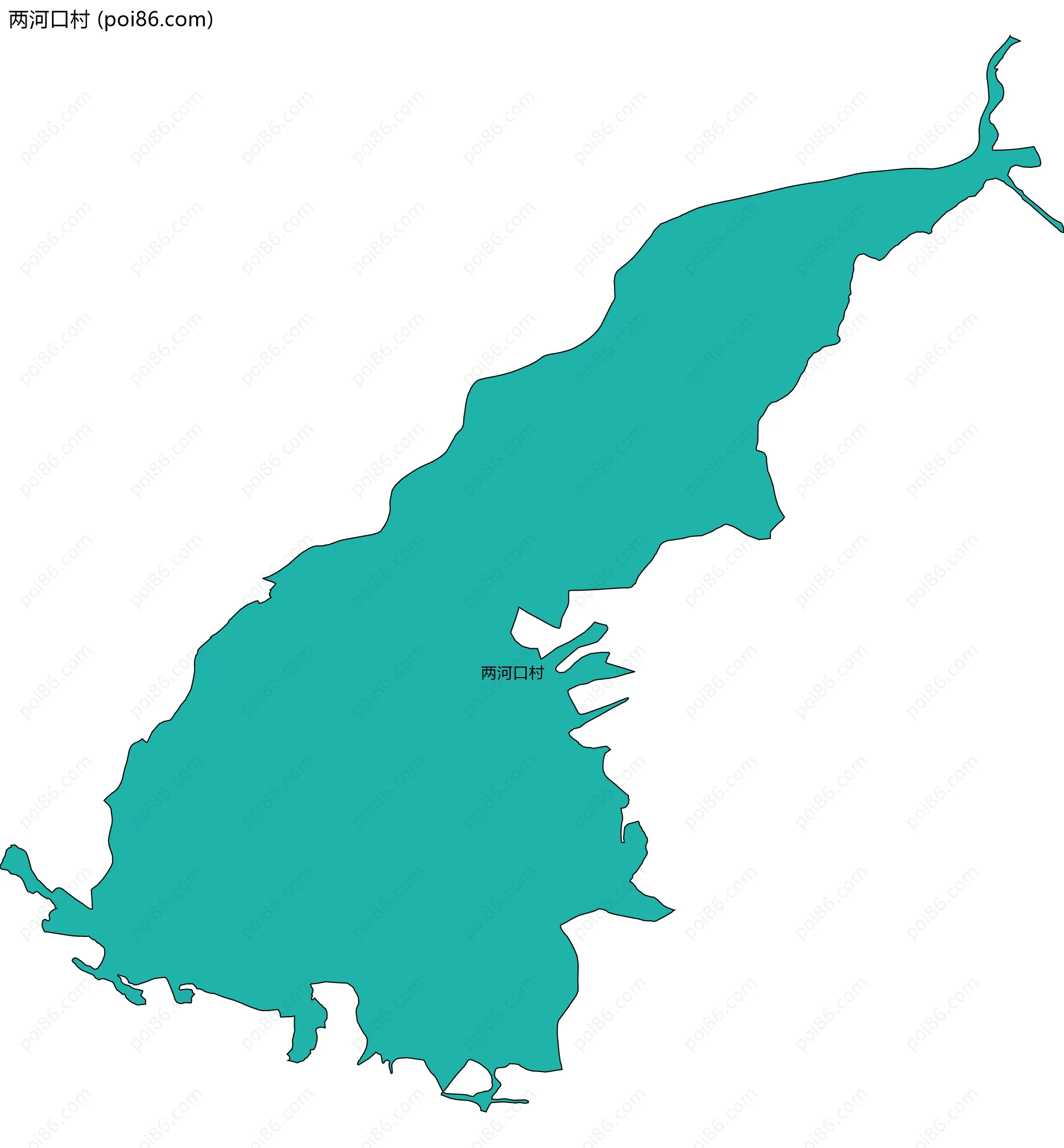 两河口村边界地图