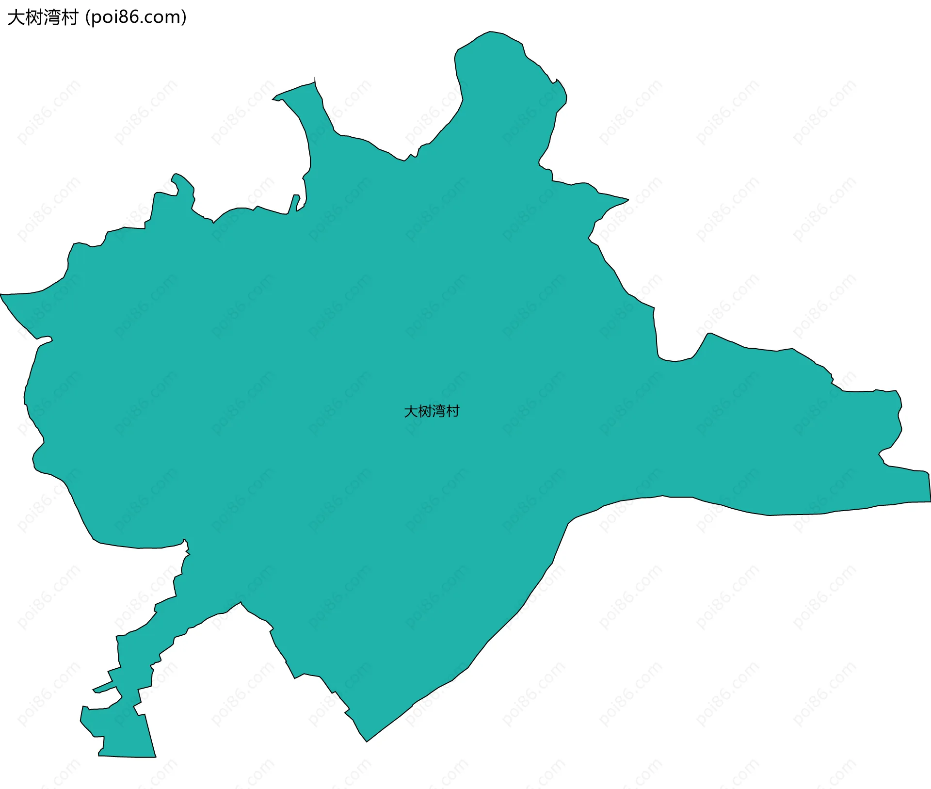 大树湾村边界地图