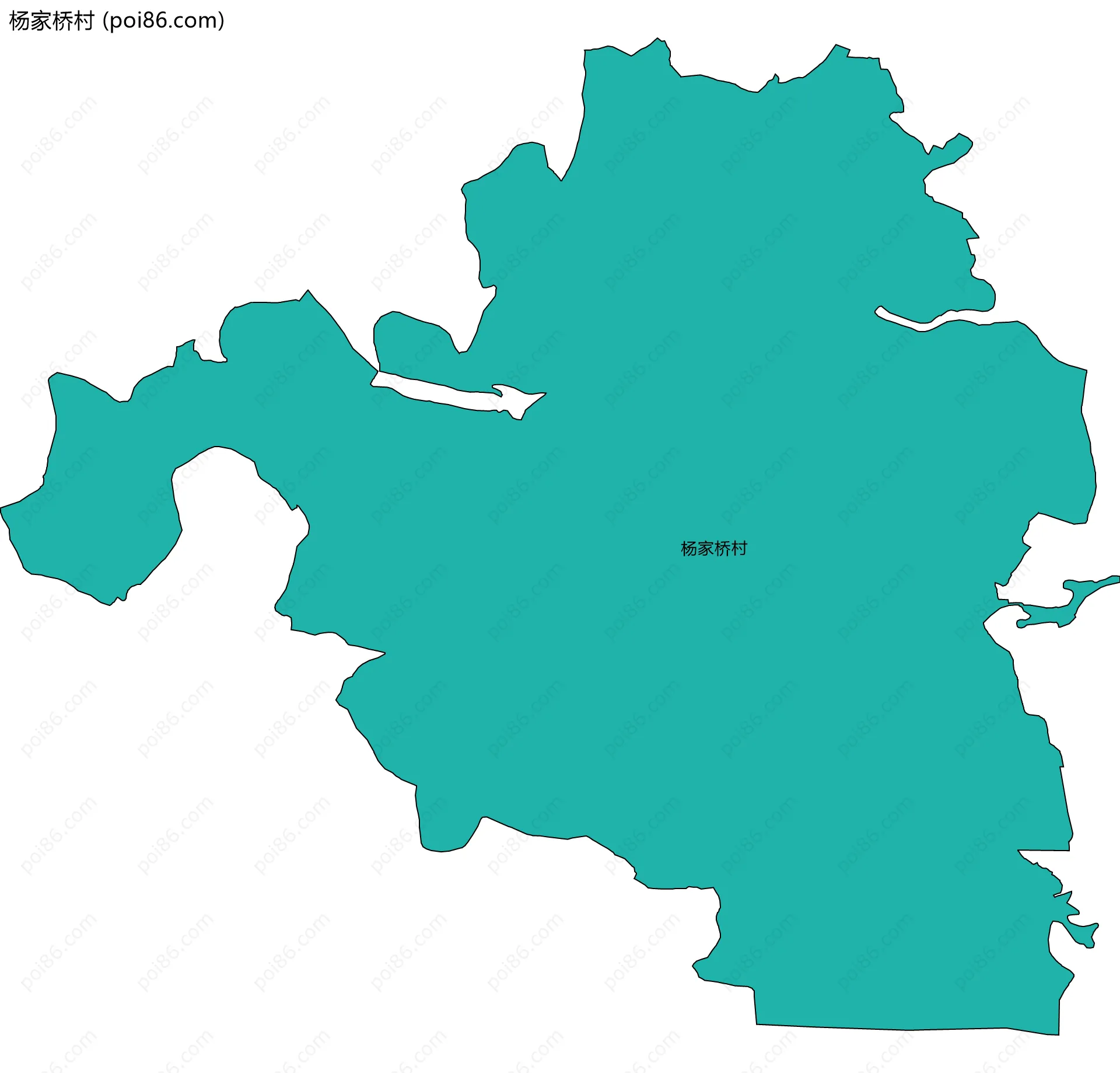 杨家桥村边界地图