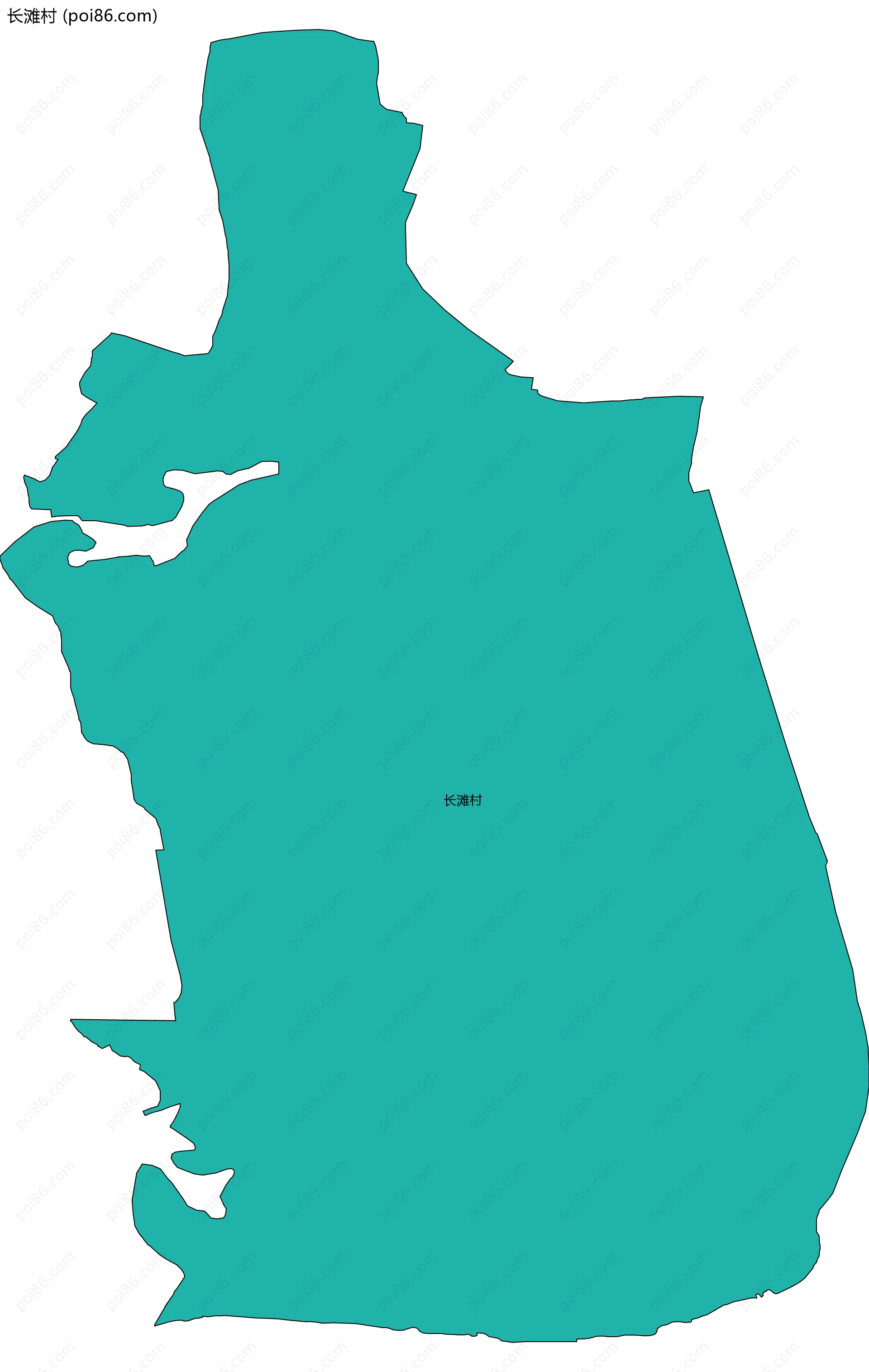 长滩村边界地图