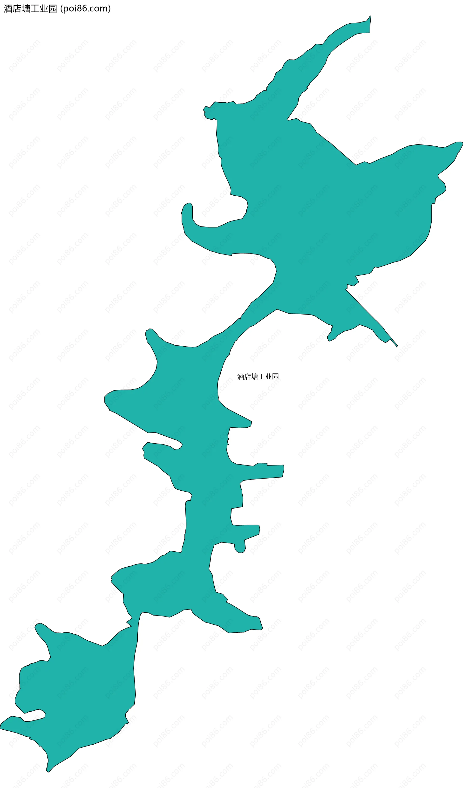 酒店塘工业园边界地图