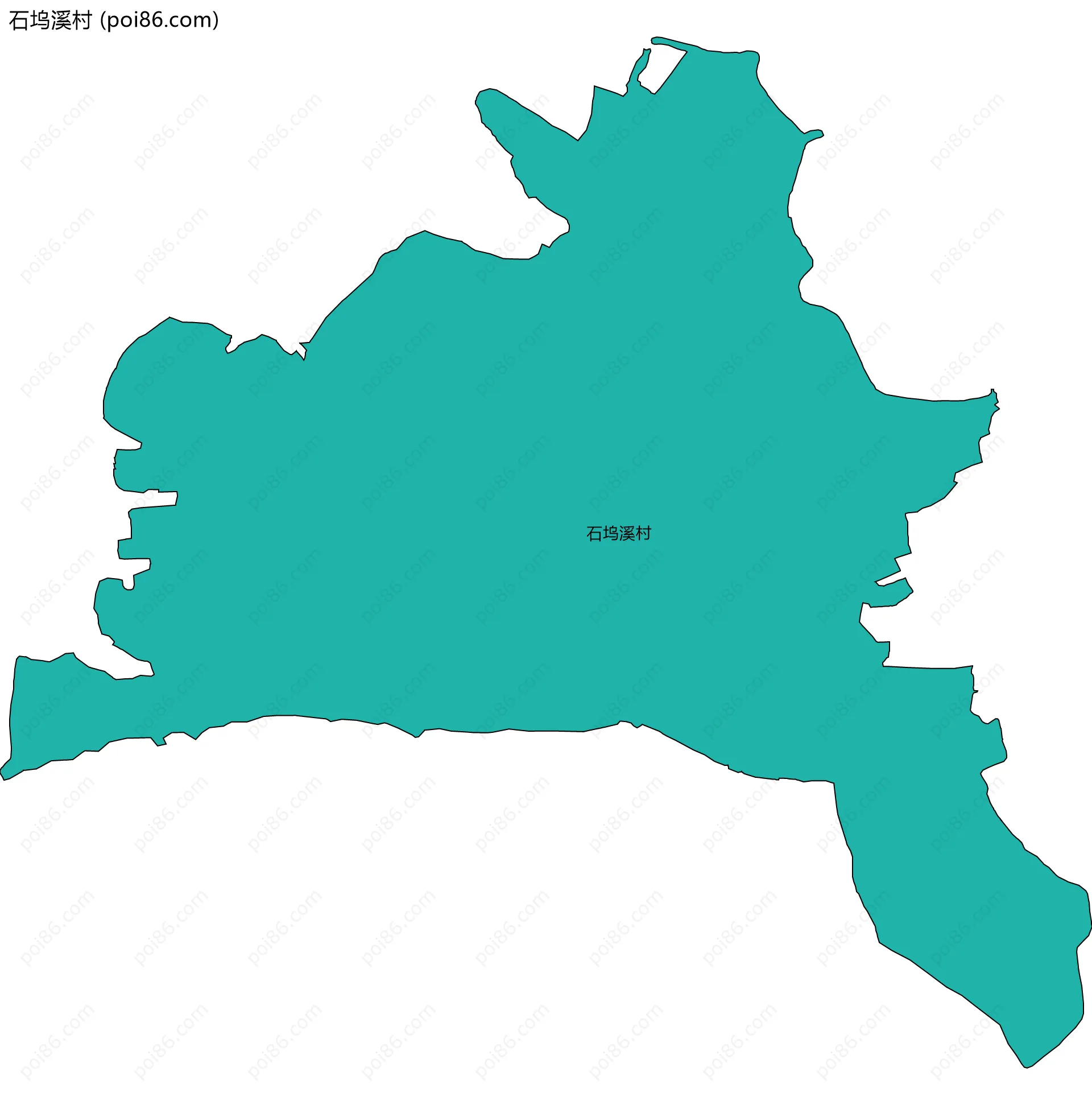 石坞溪村边界地图