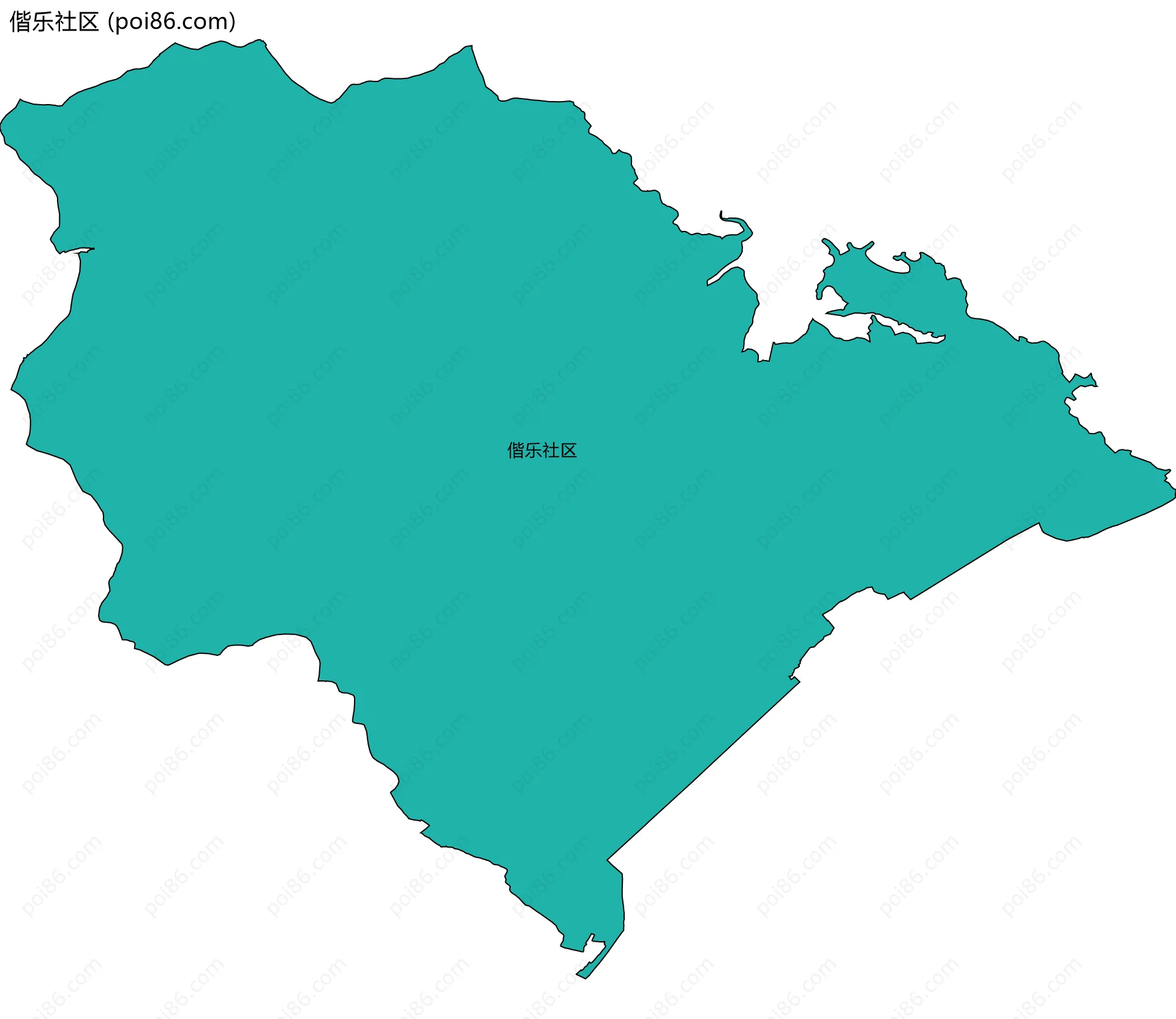 偕乐社区边界地图