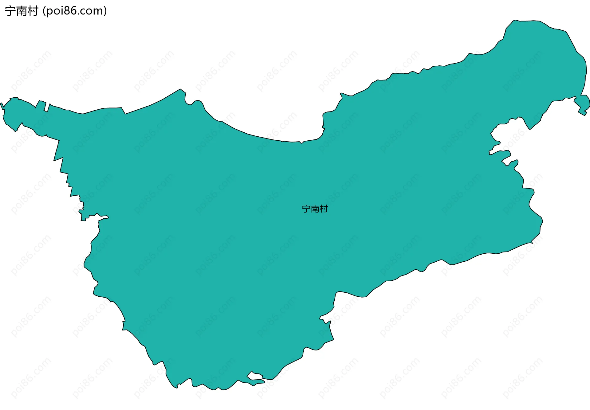 宁南村边界地图