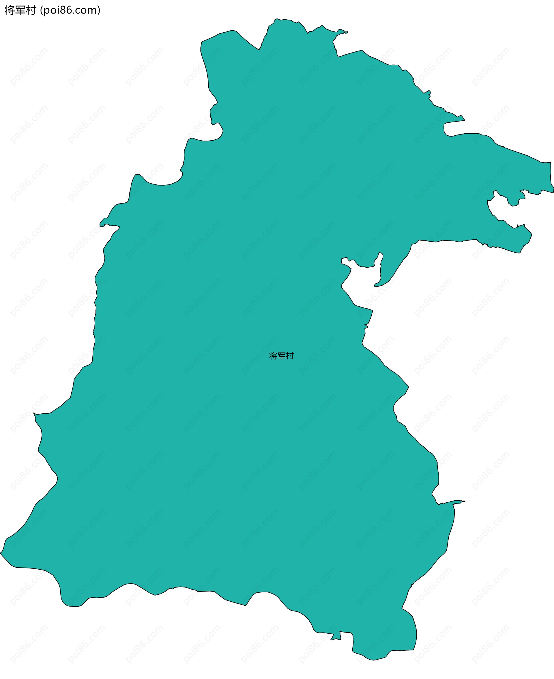 将军村边界地图