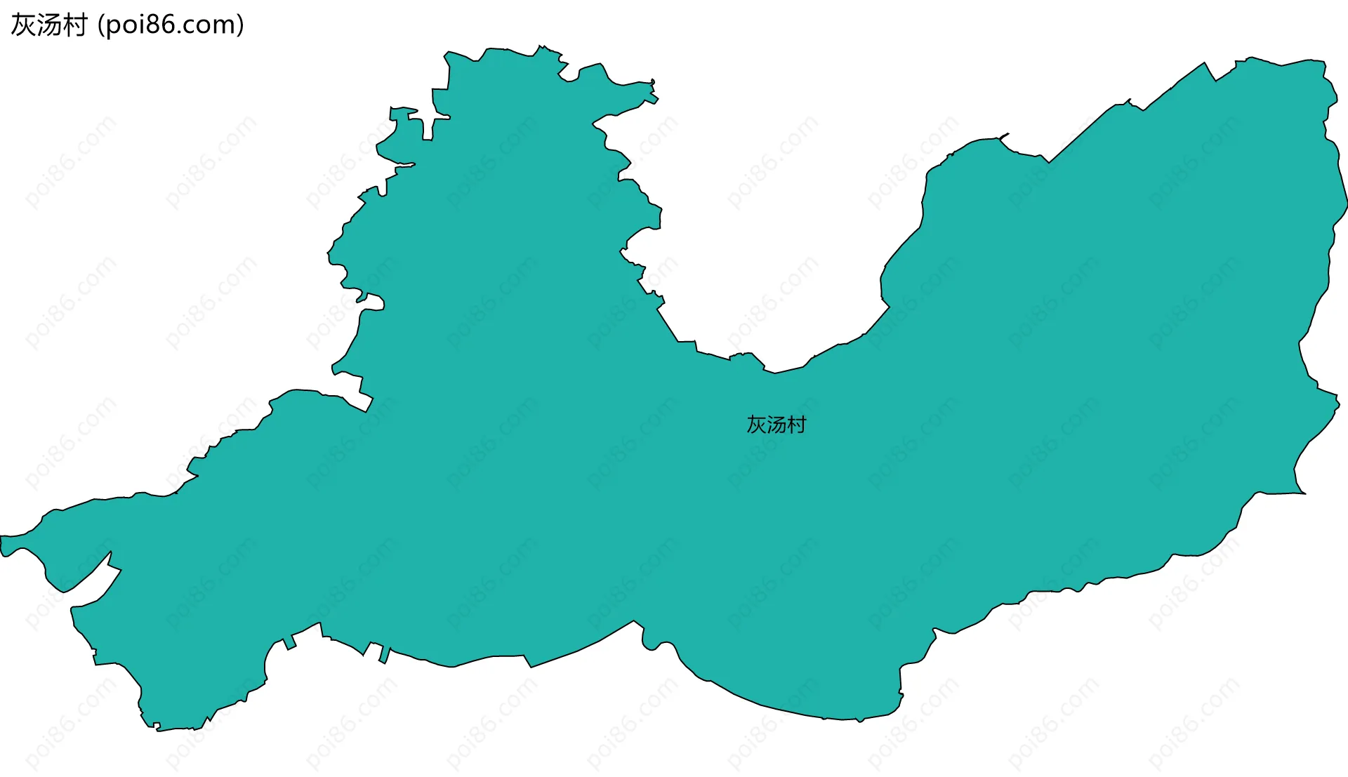 灰汤村边界地图