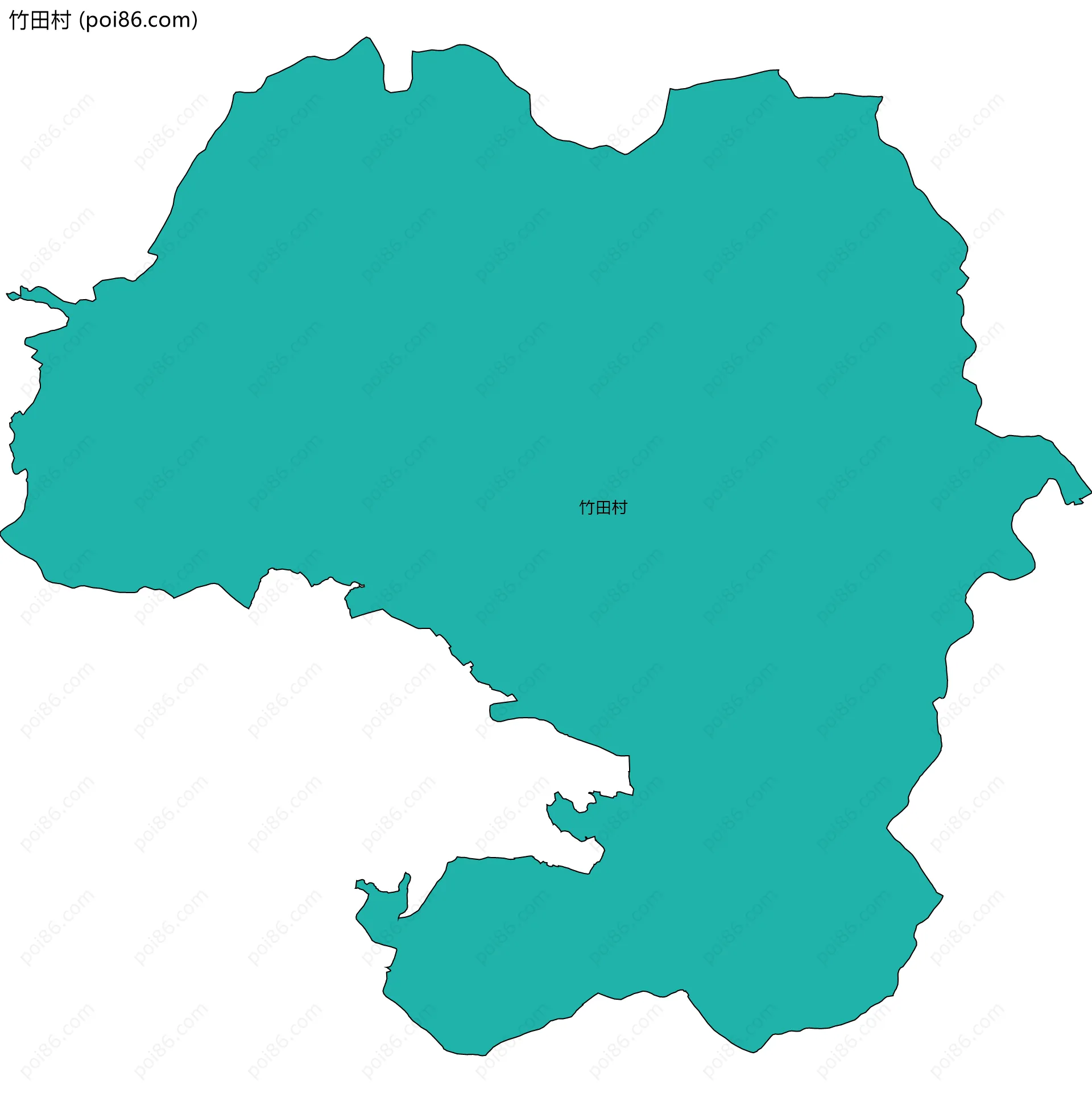 竹田村边界地图