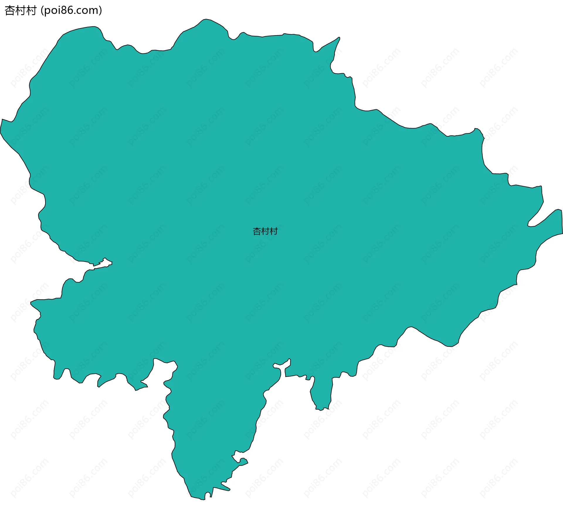 杏村村边界地图