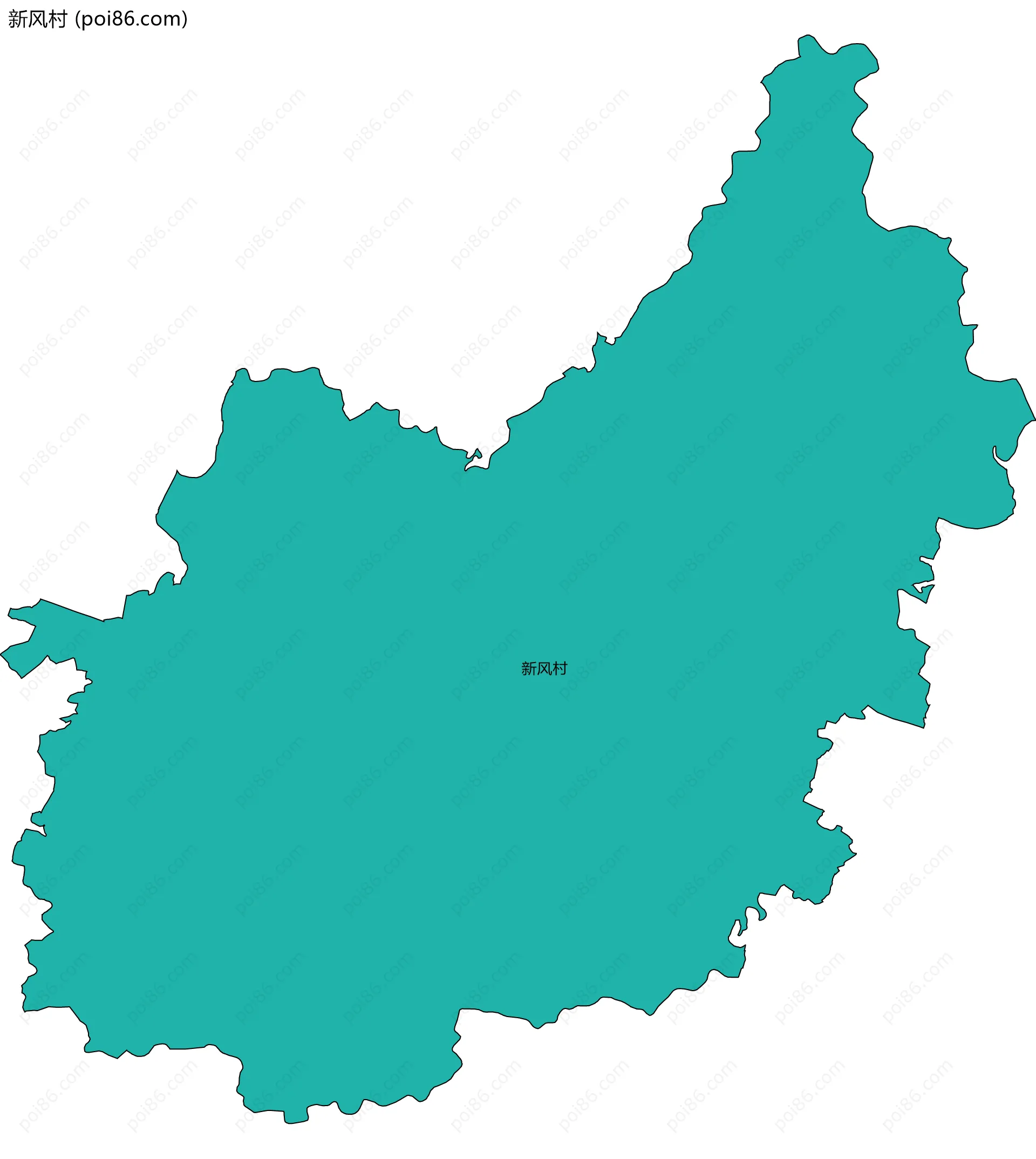 新风村边界地图