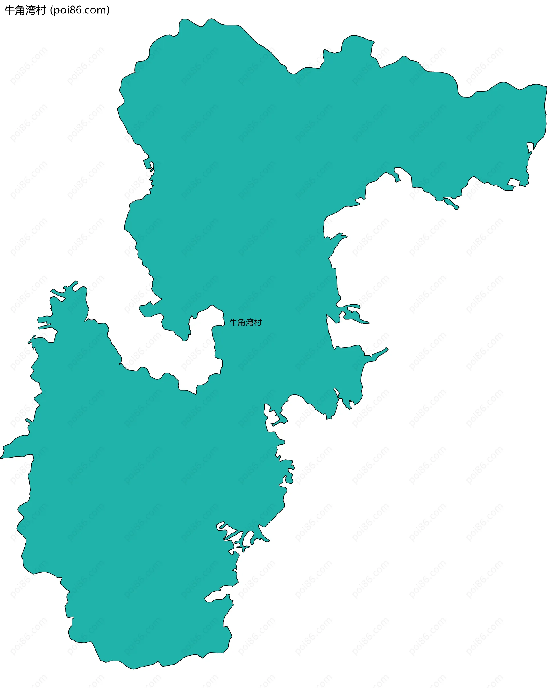 牛角湾村边界地图