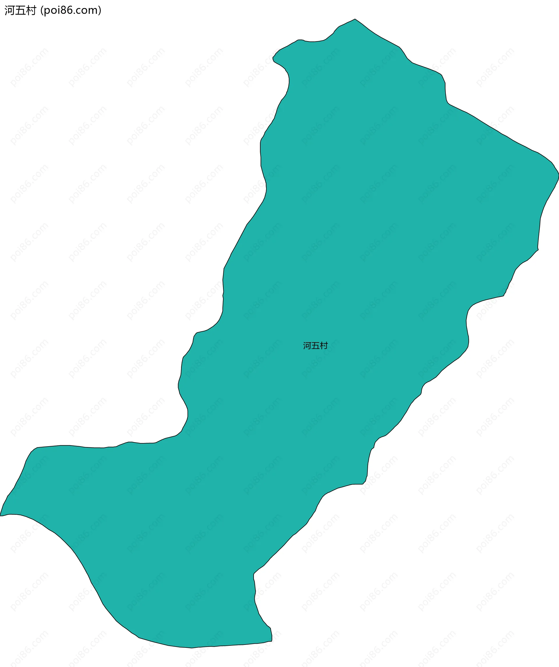 河五村边界地图