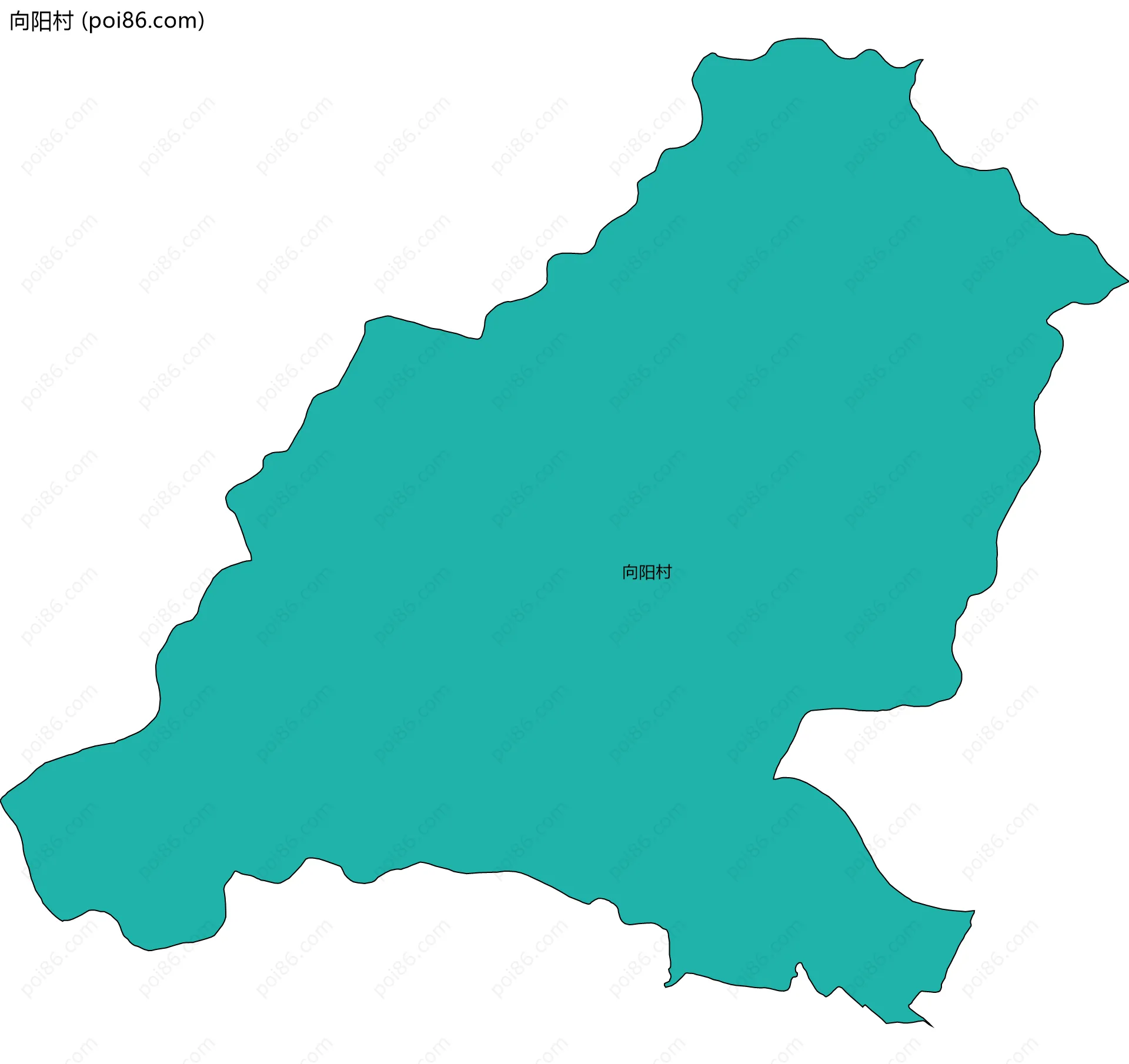 向阳村边界地图