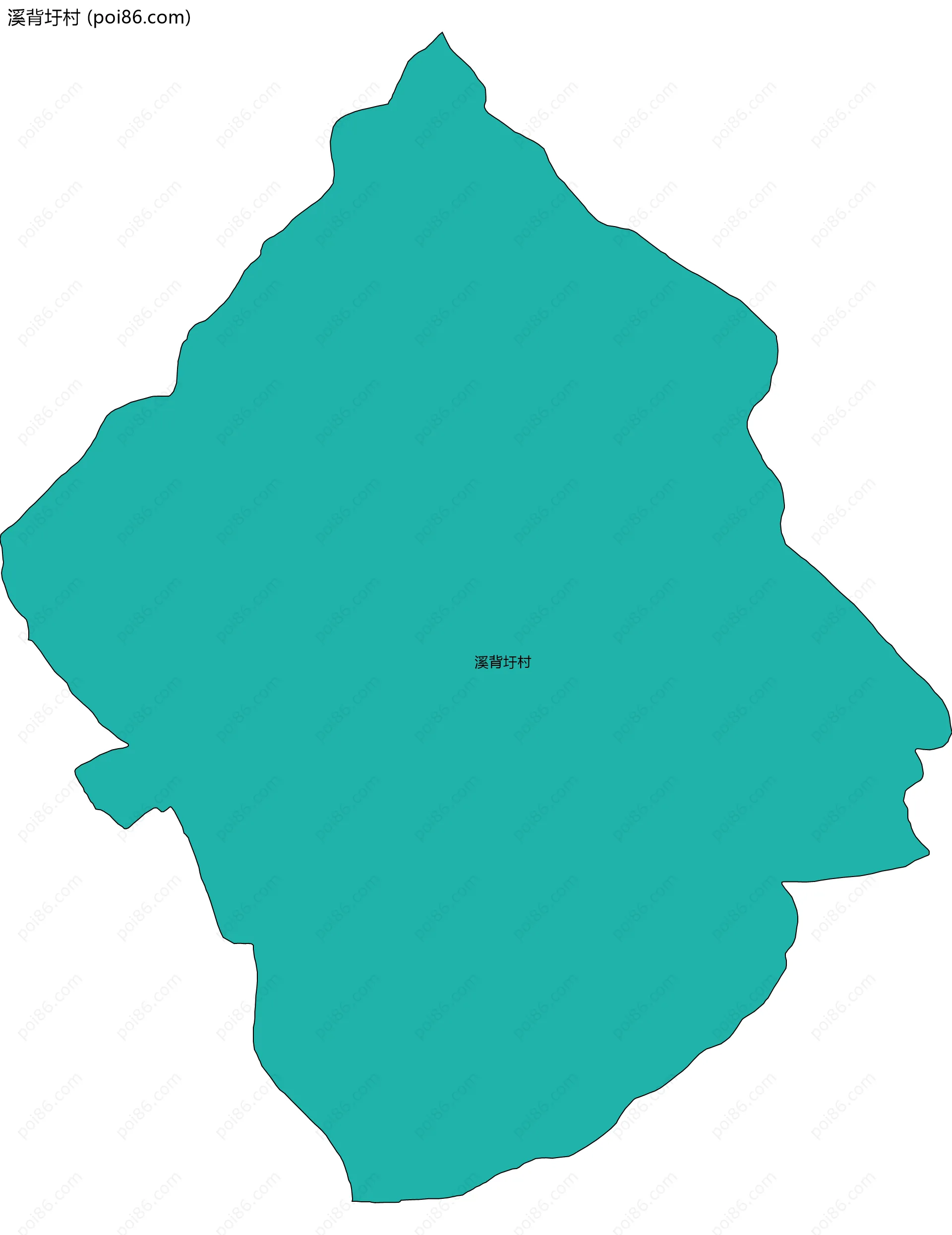 溪背圩村边界地图