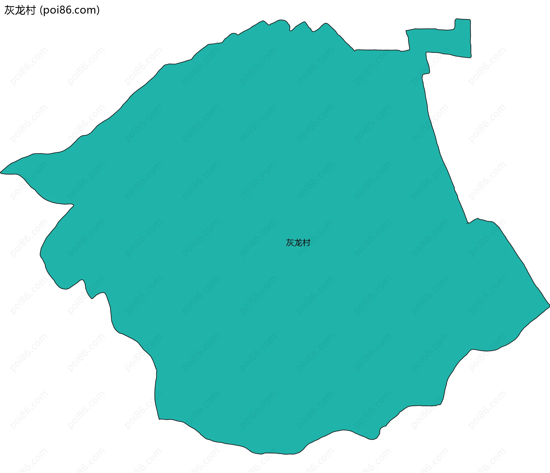 灰龙村边界地图