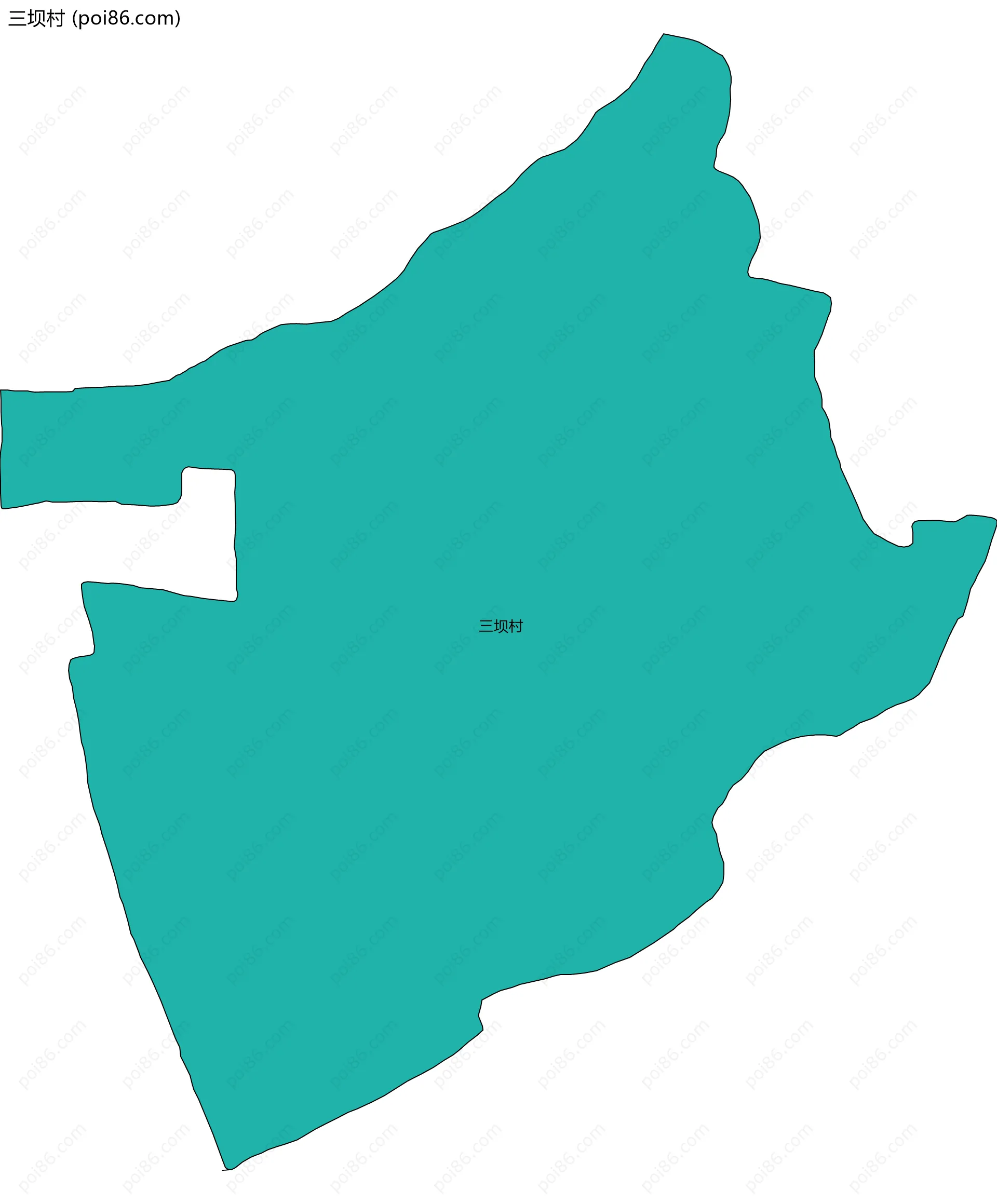 三坝村边界地图