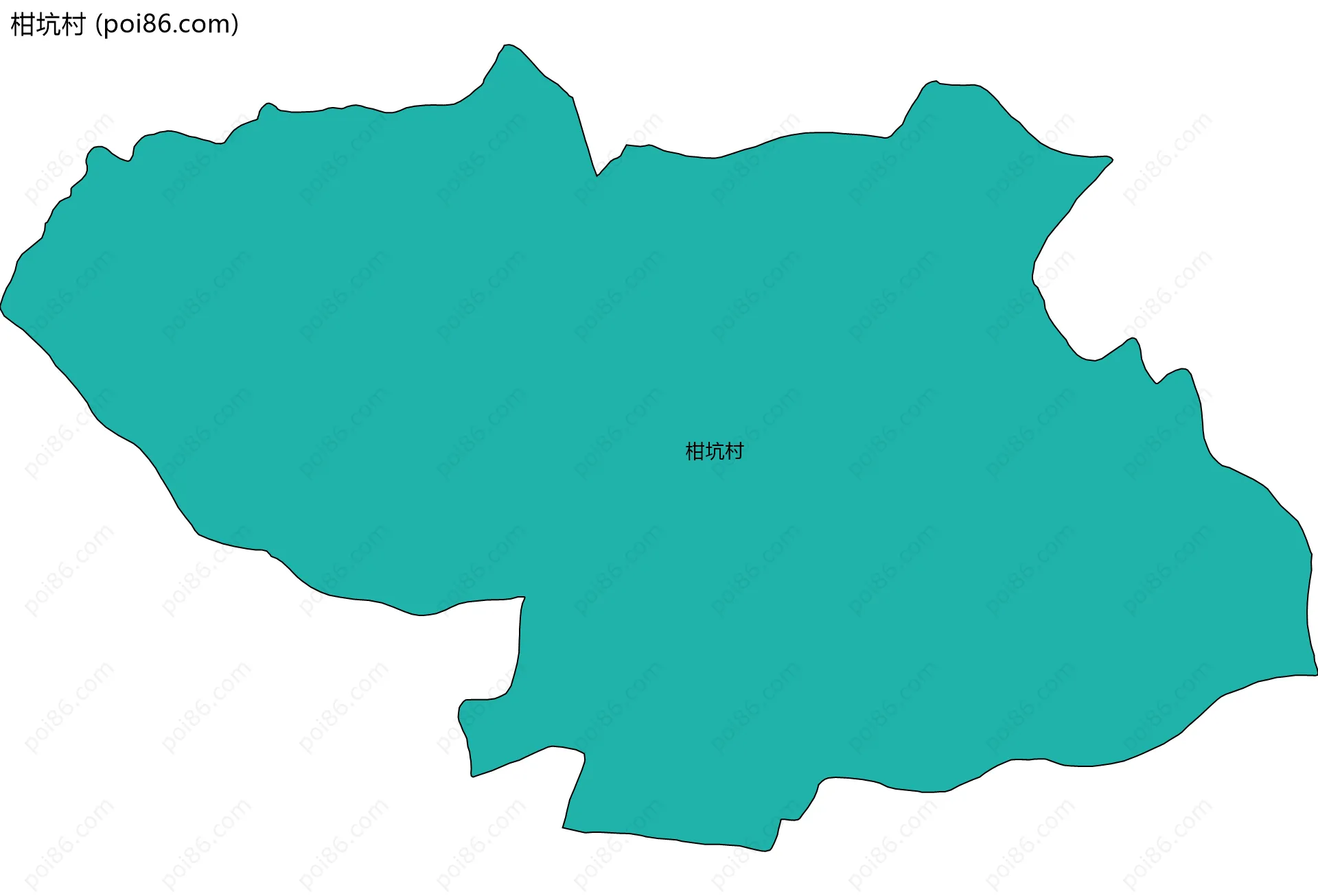柑坑村边界地图