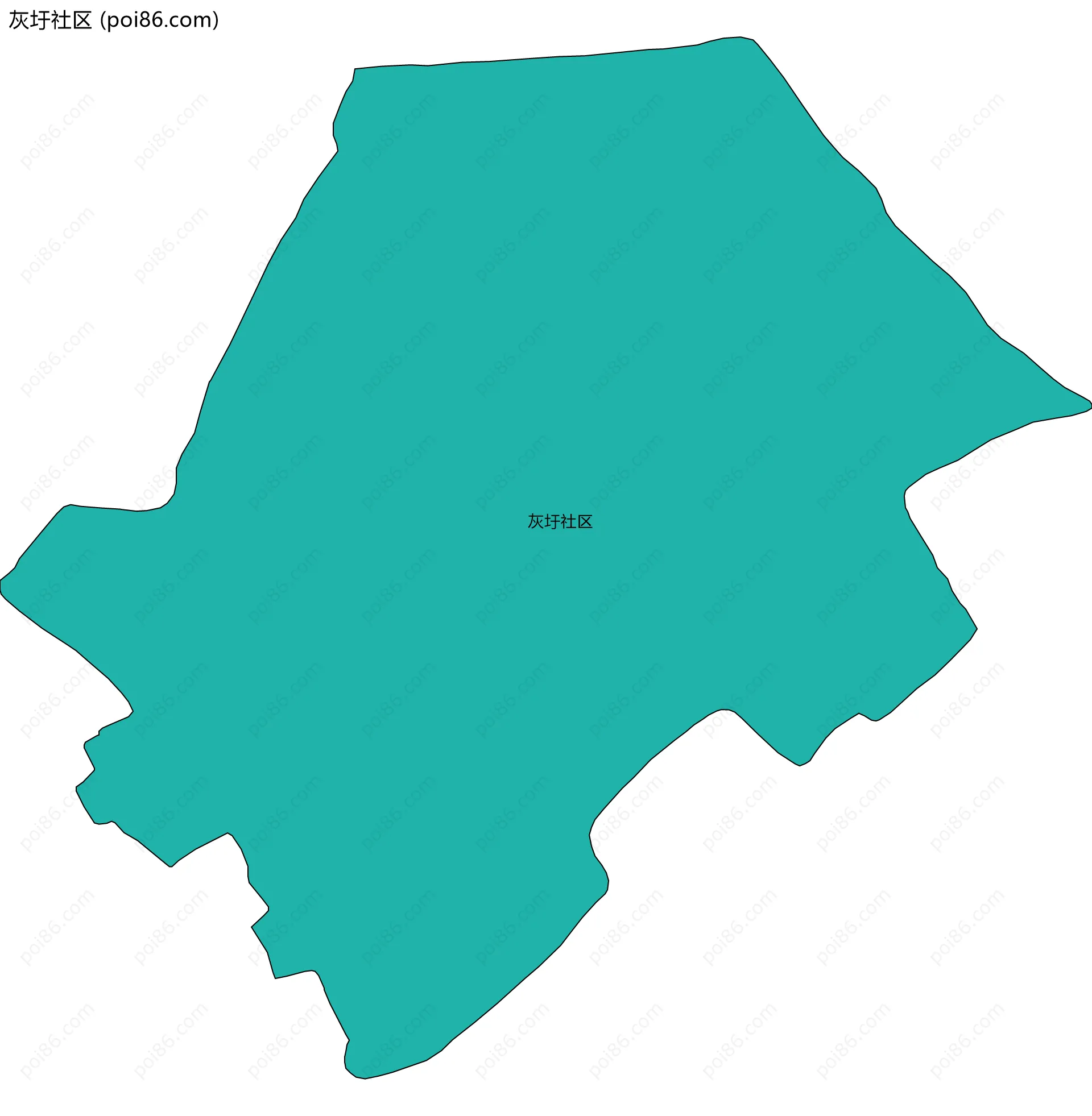 灰圩社区边界地图