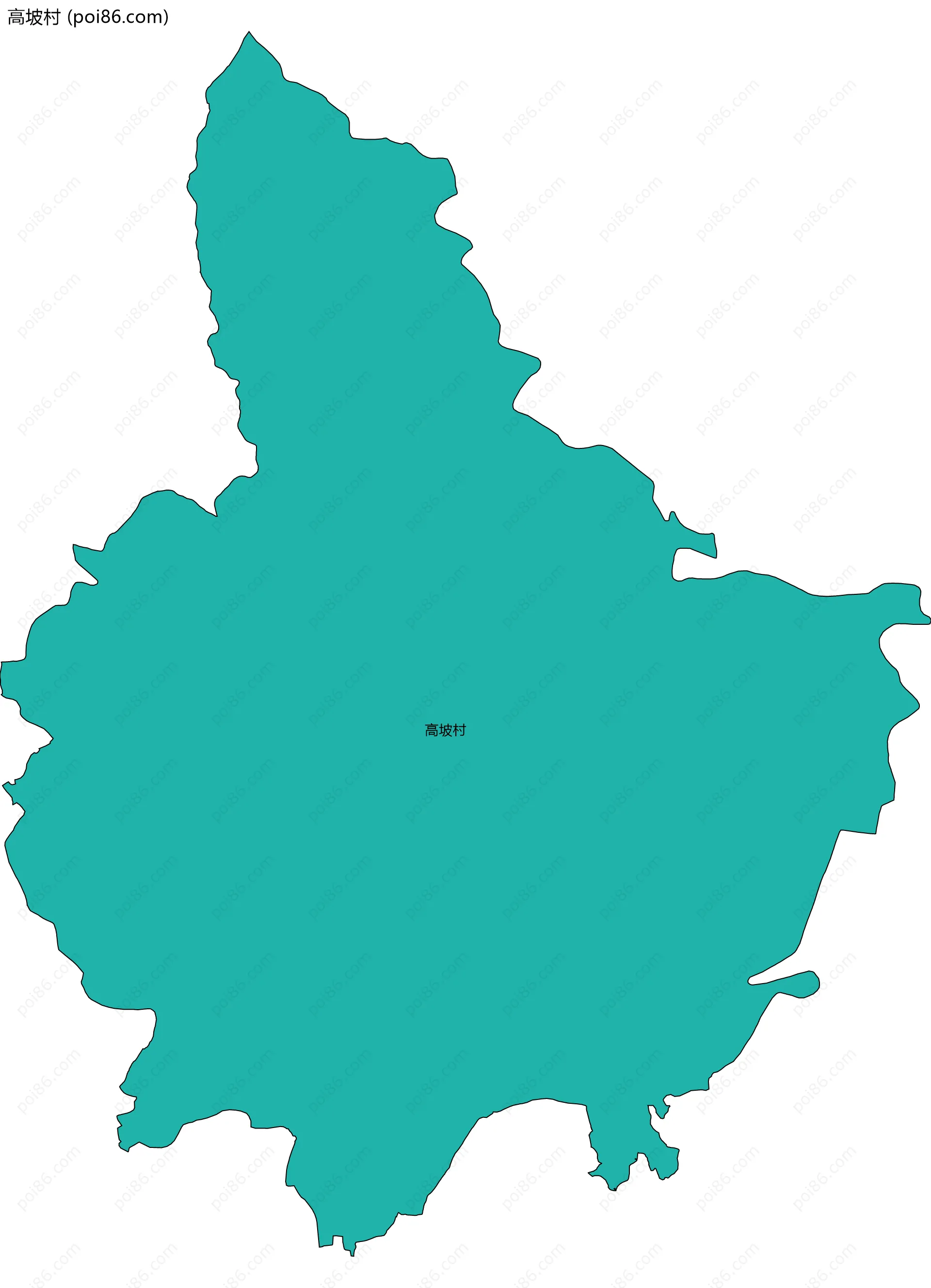 高坡村边界地图