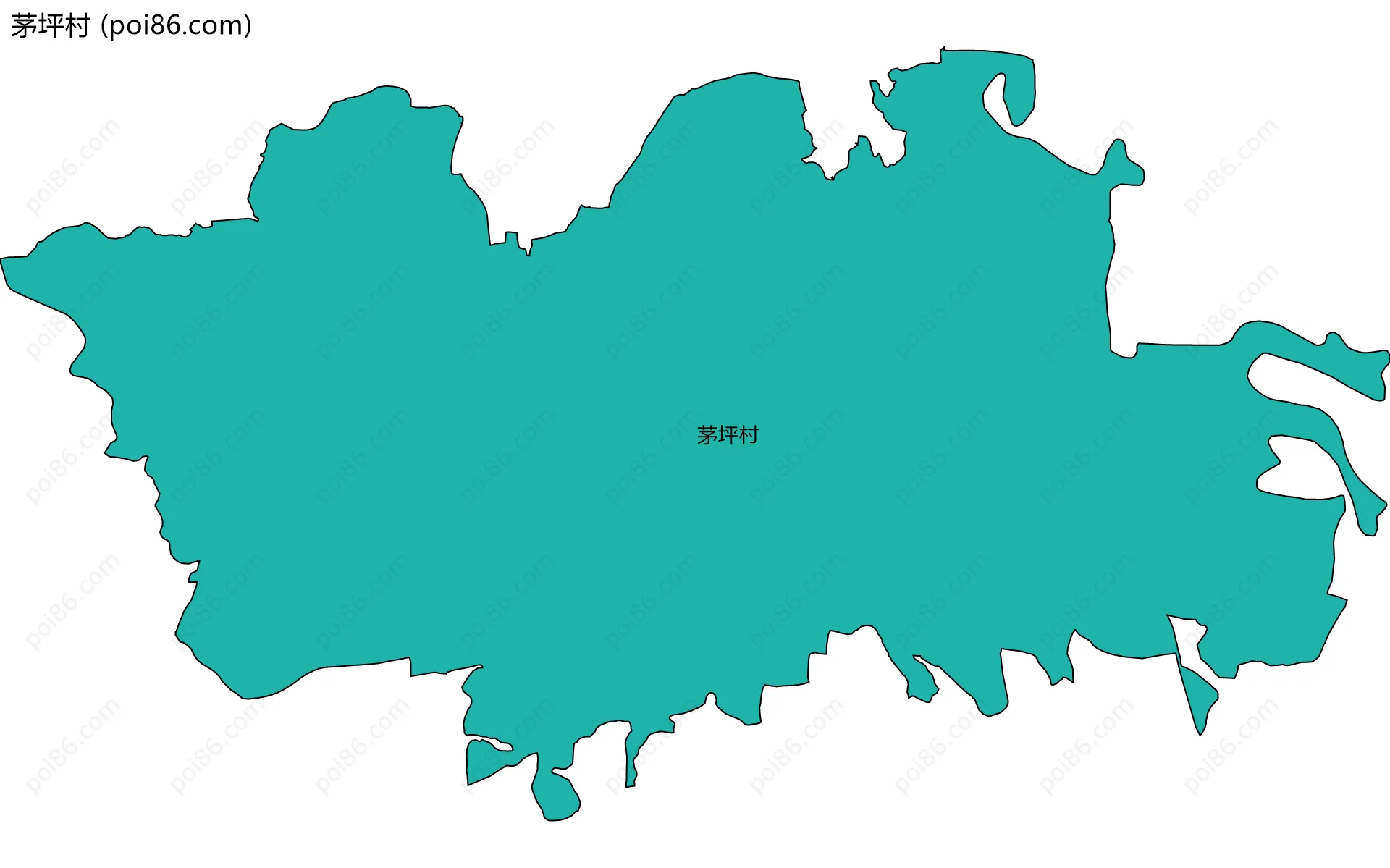 茅坪村边界地图