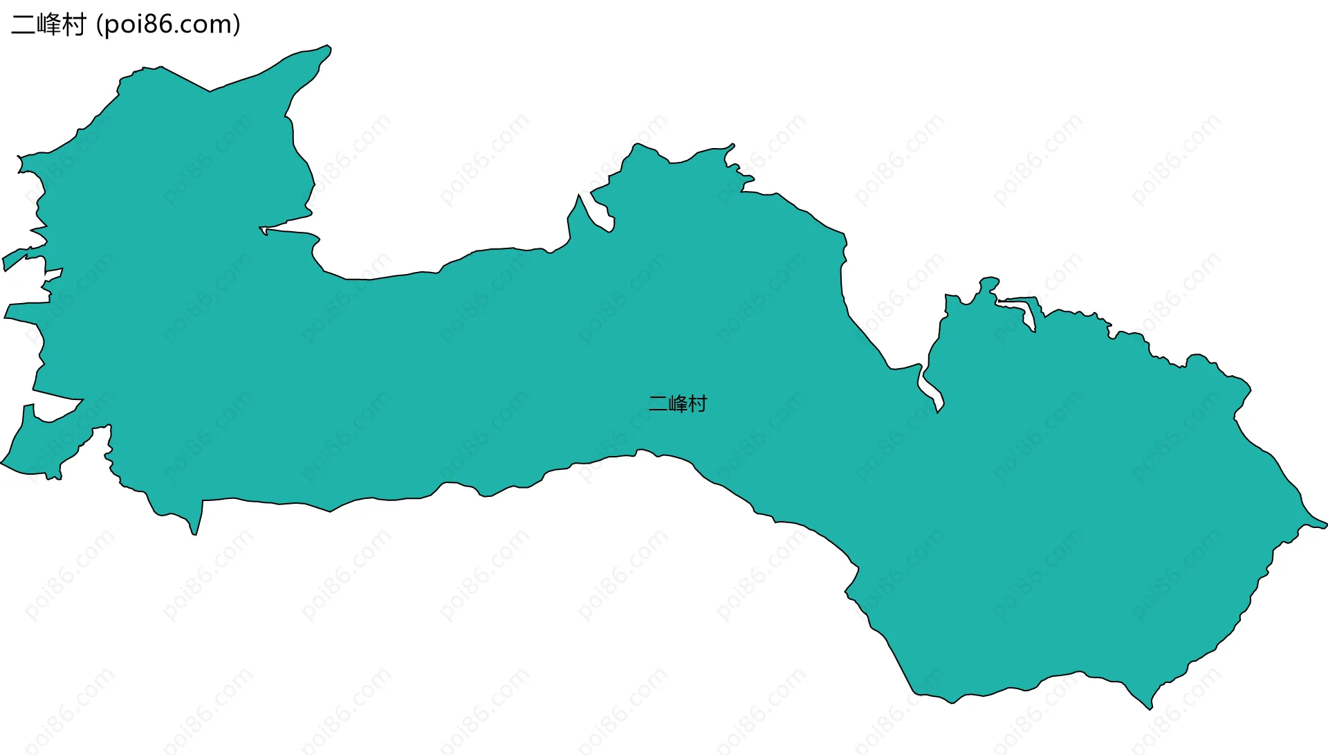 二峰村边界地图