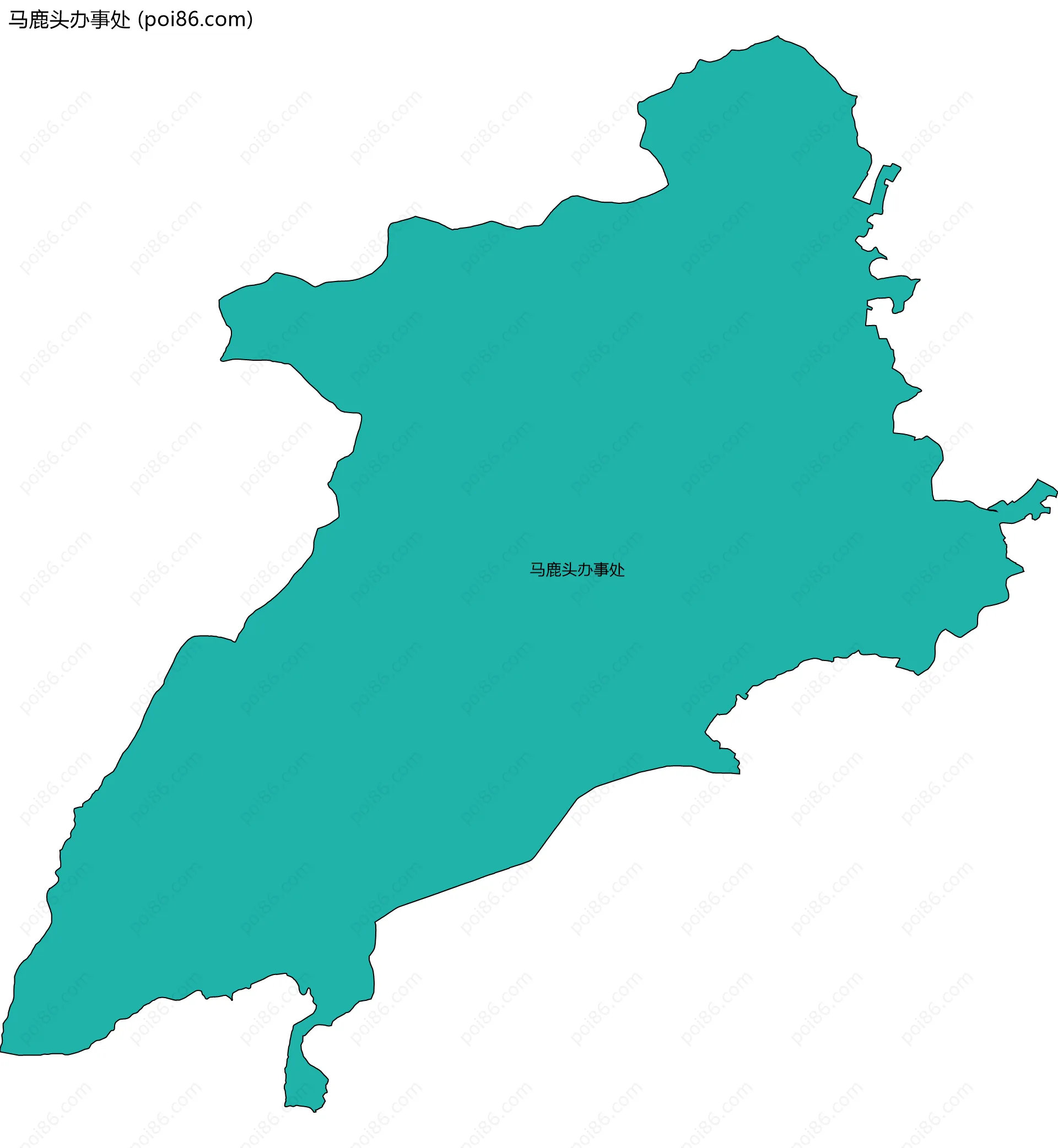 马鹿头办事处边界地图