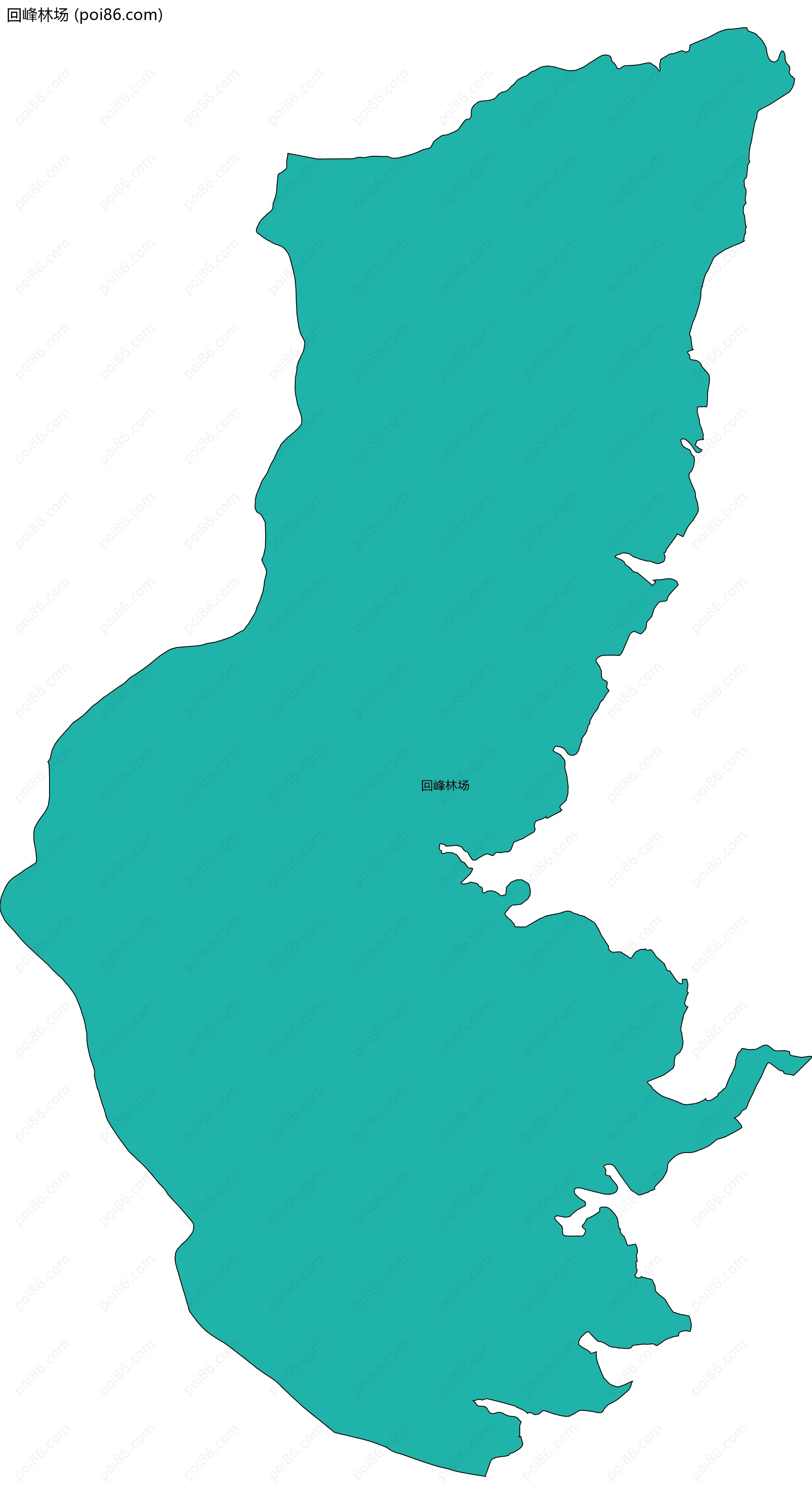 回峰林场边界地图