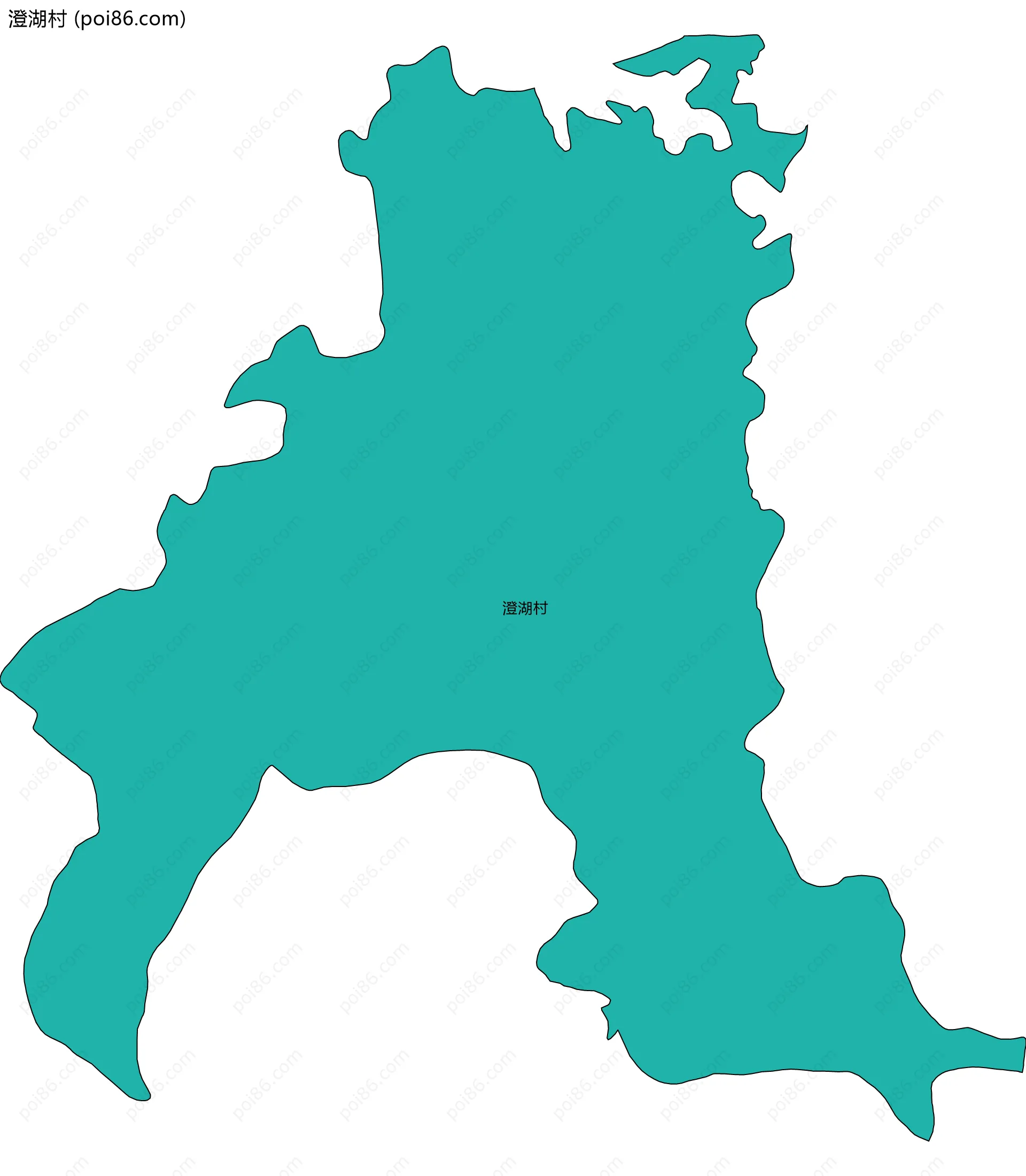 澄湖村边界地图