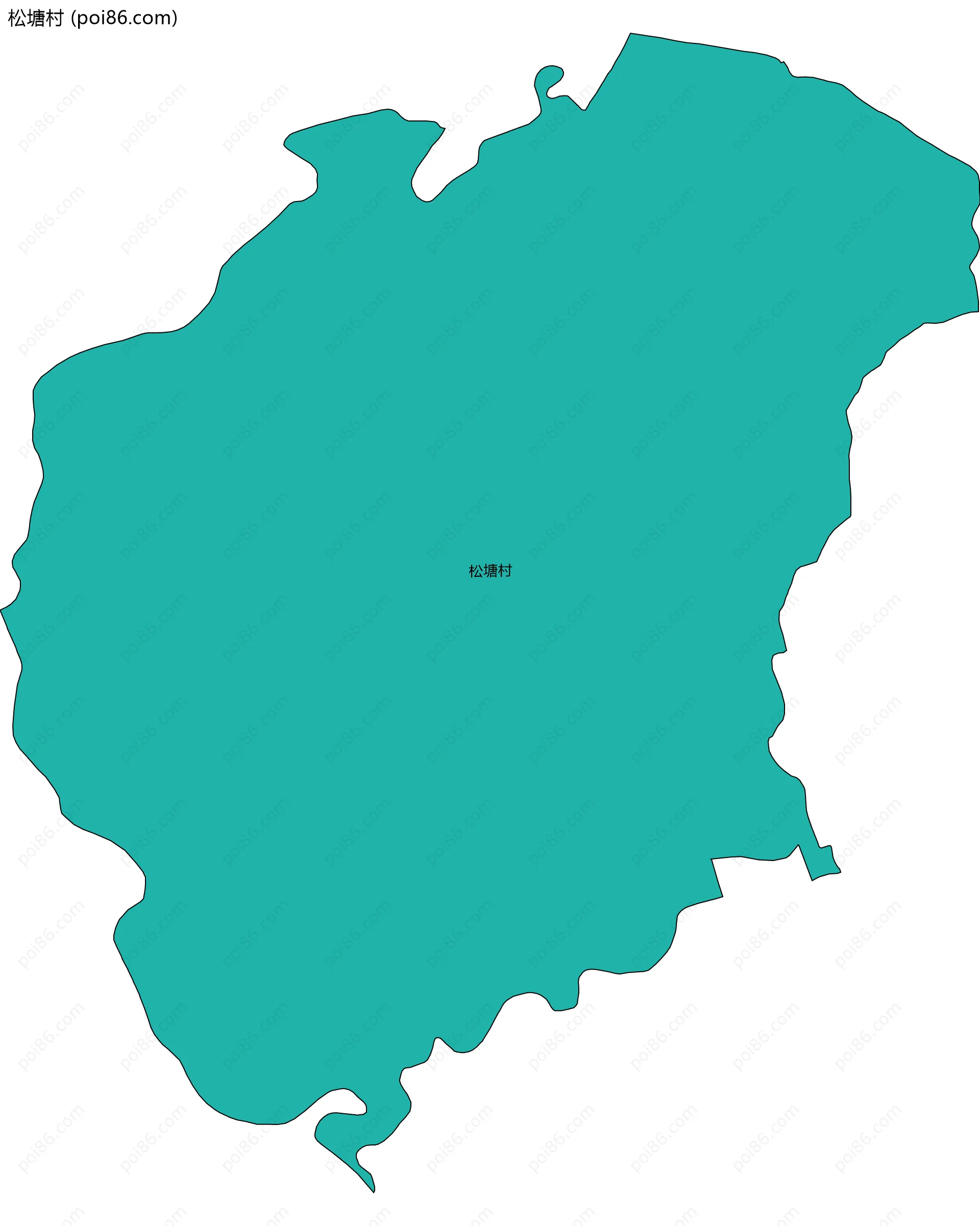 松塘村边界地图