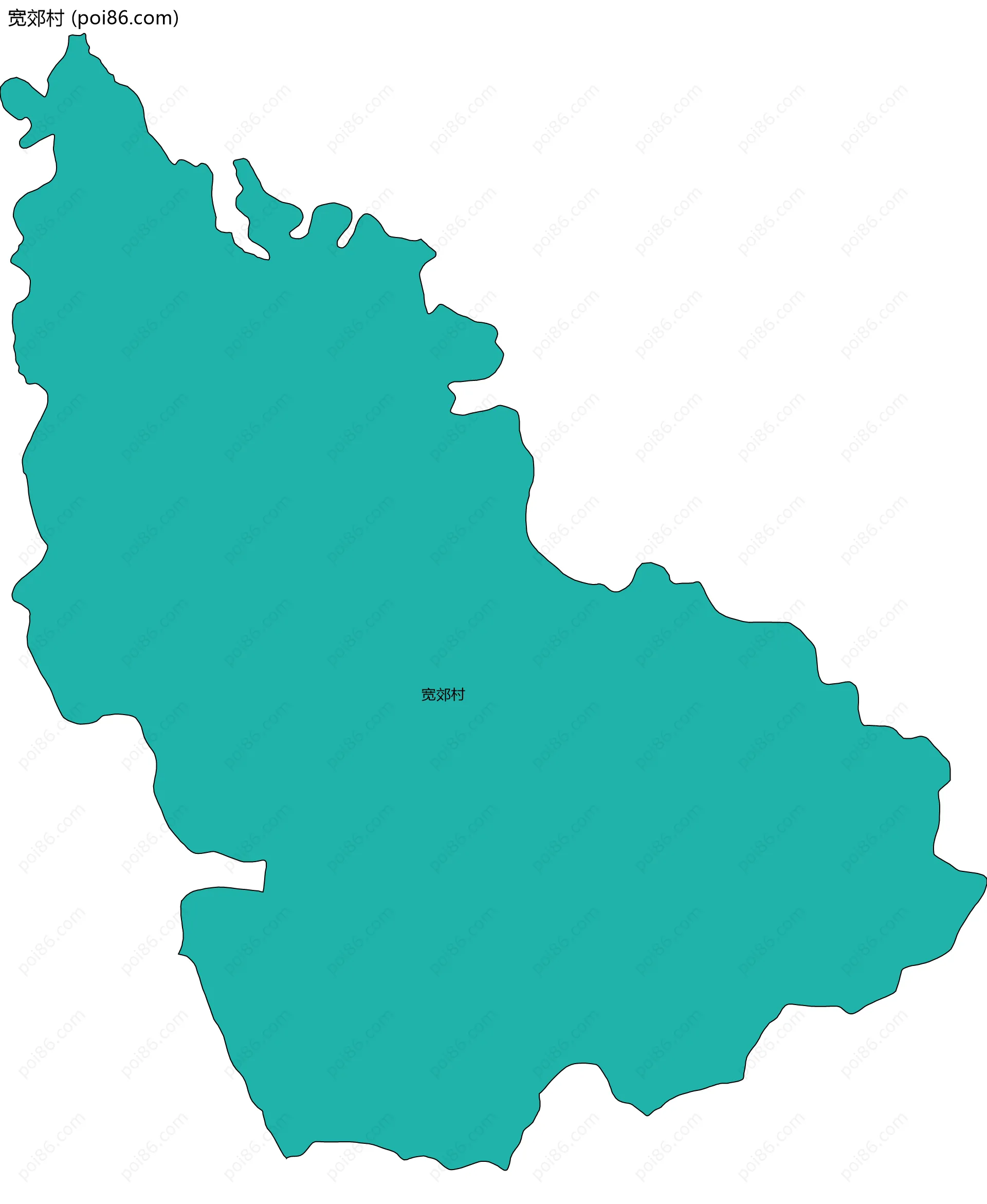 宽郊村边界地图