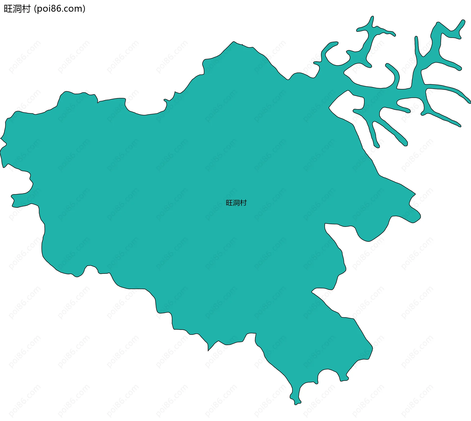 旺洞村边界地图