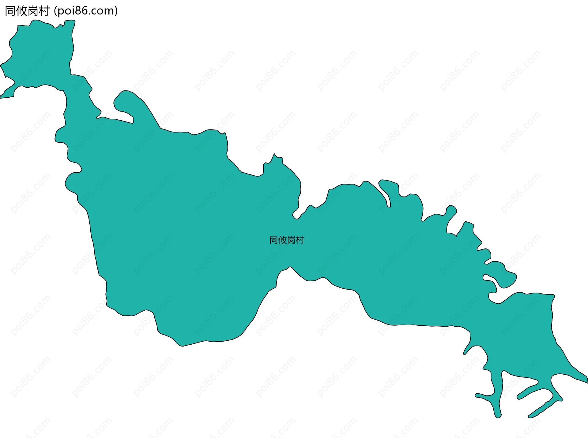 同攸岗村边界地图