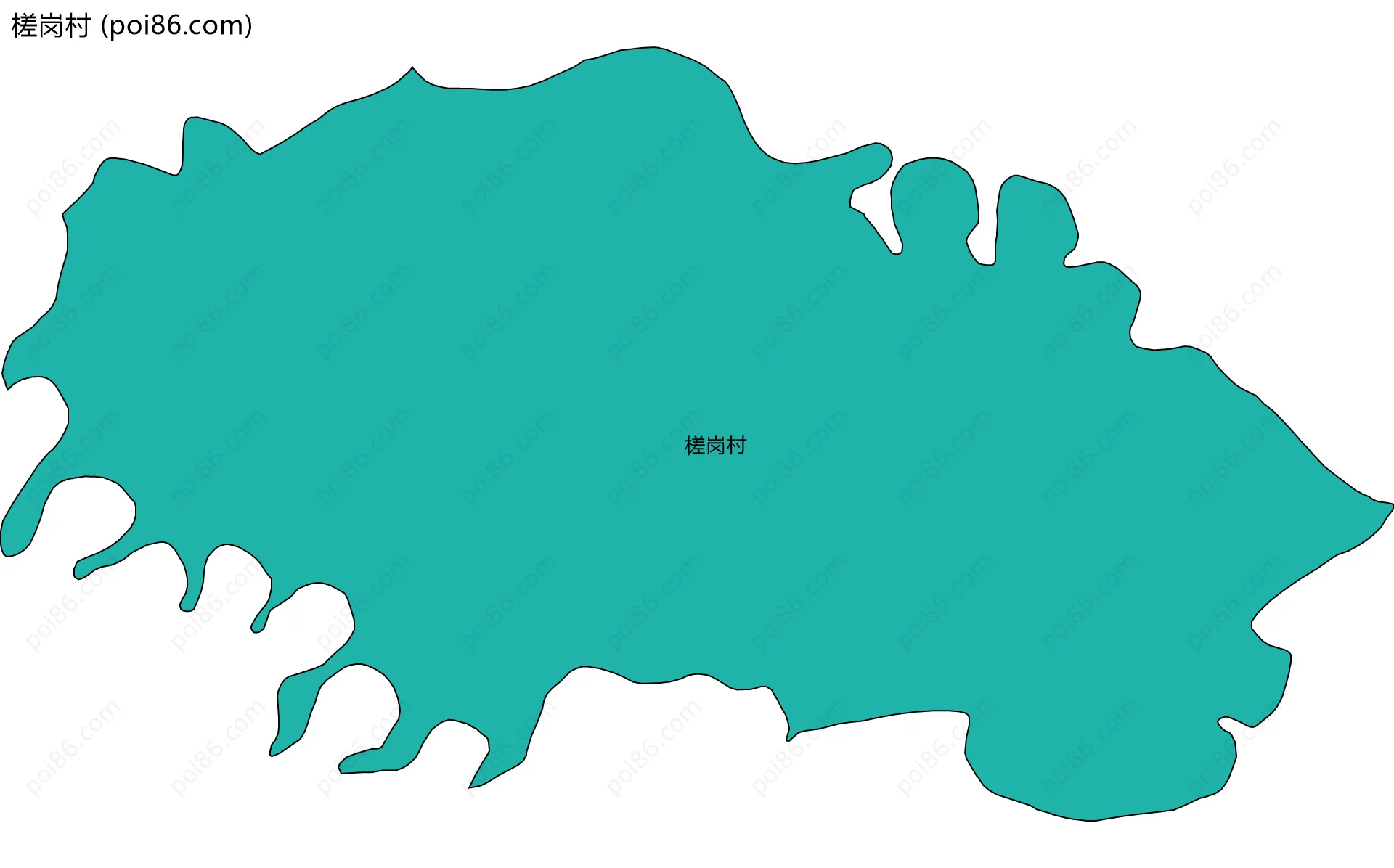 槎岗村边界地图