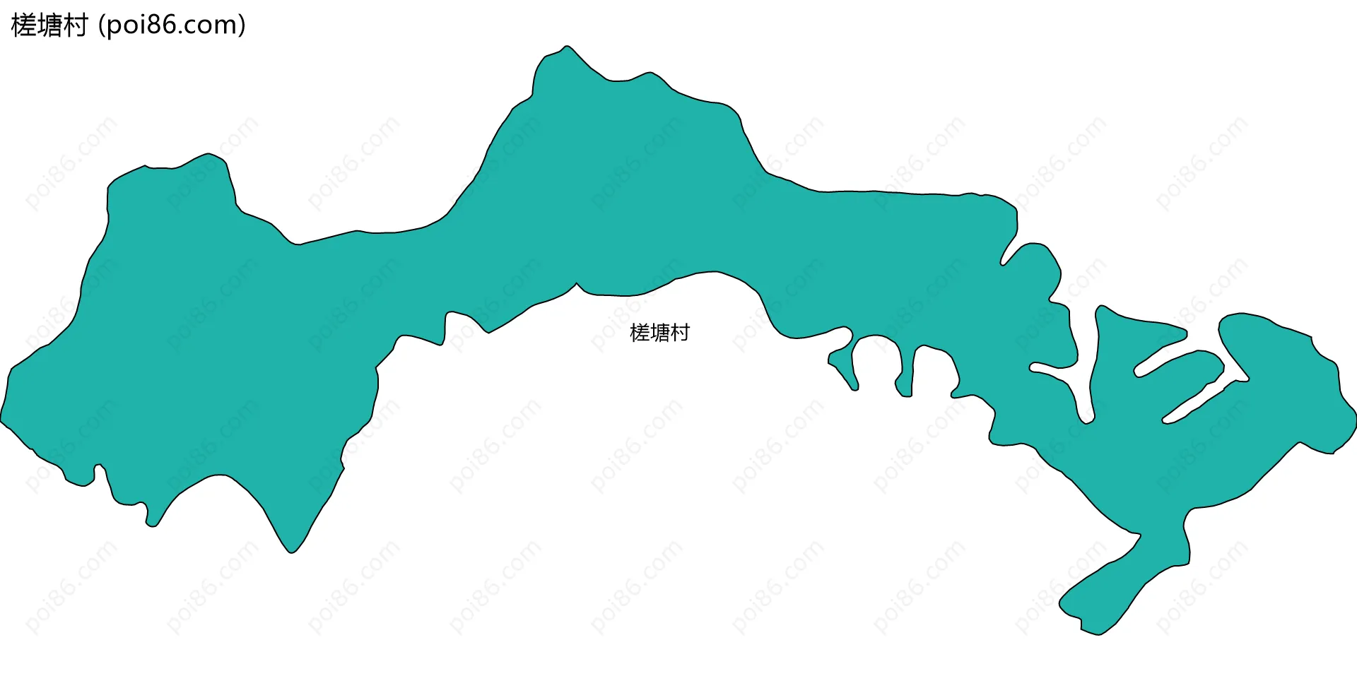 槎塘村边界地图