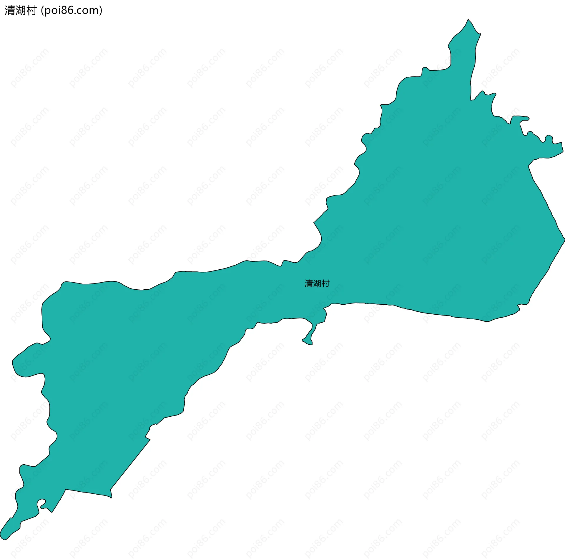 清湖村边界地图