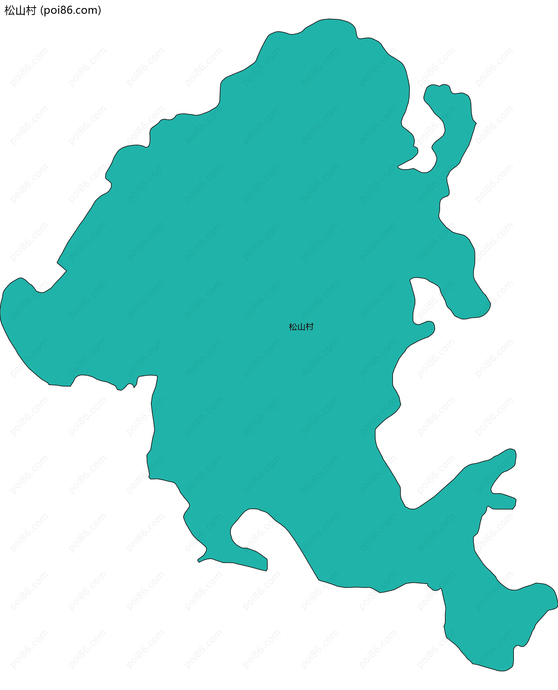 松山村边界地图