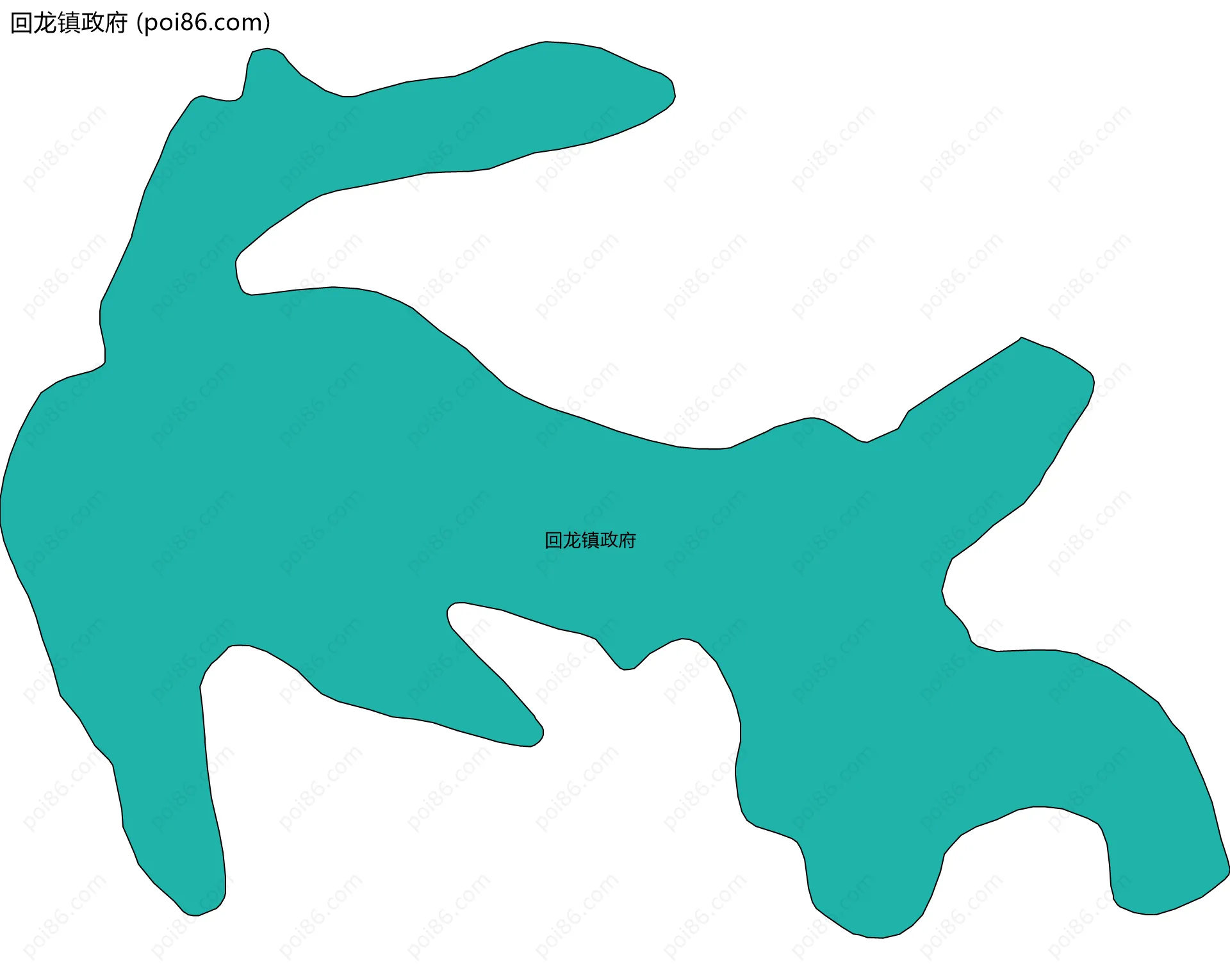 回龙镇政府边界地图