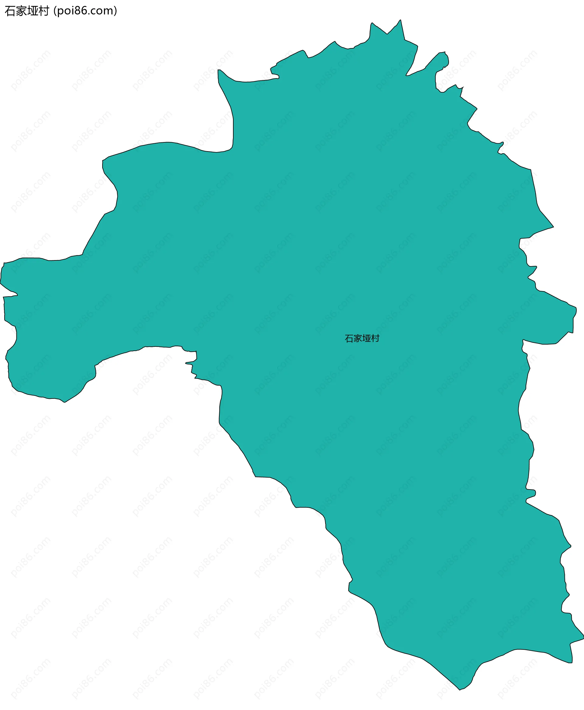 石家垭村边界地图