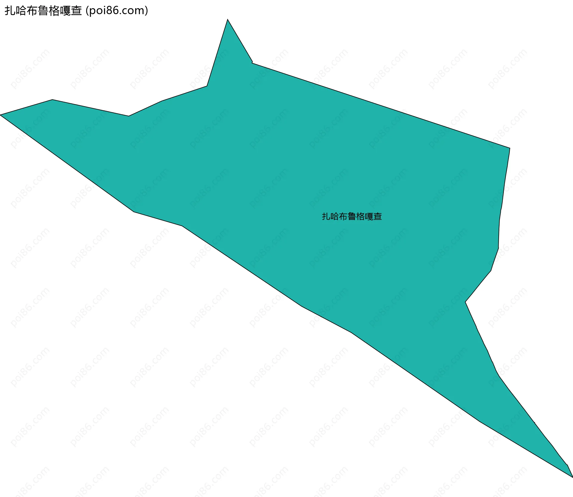 扎哈布鲁格嘎查边界地图