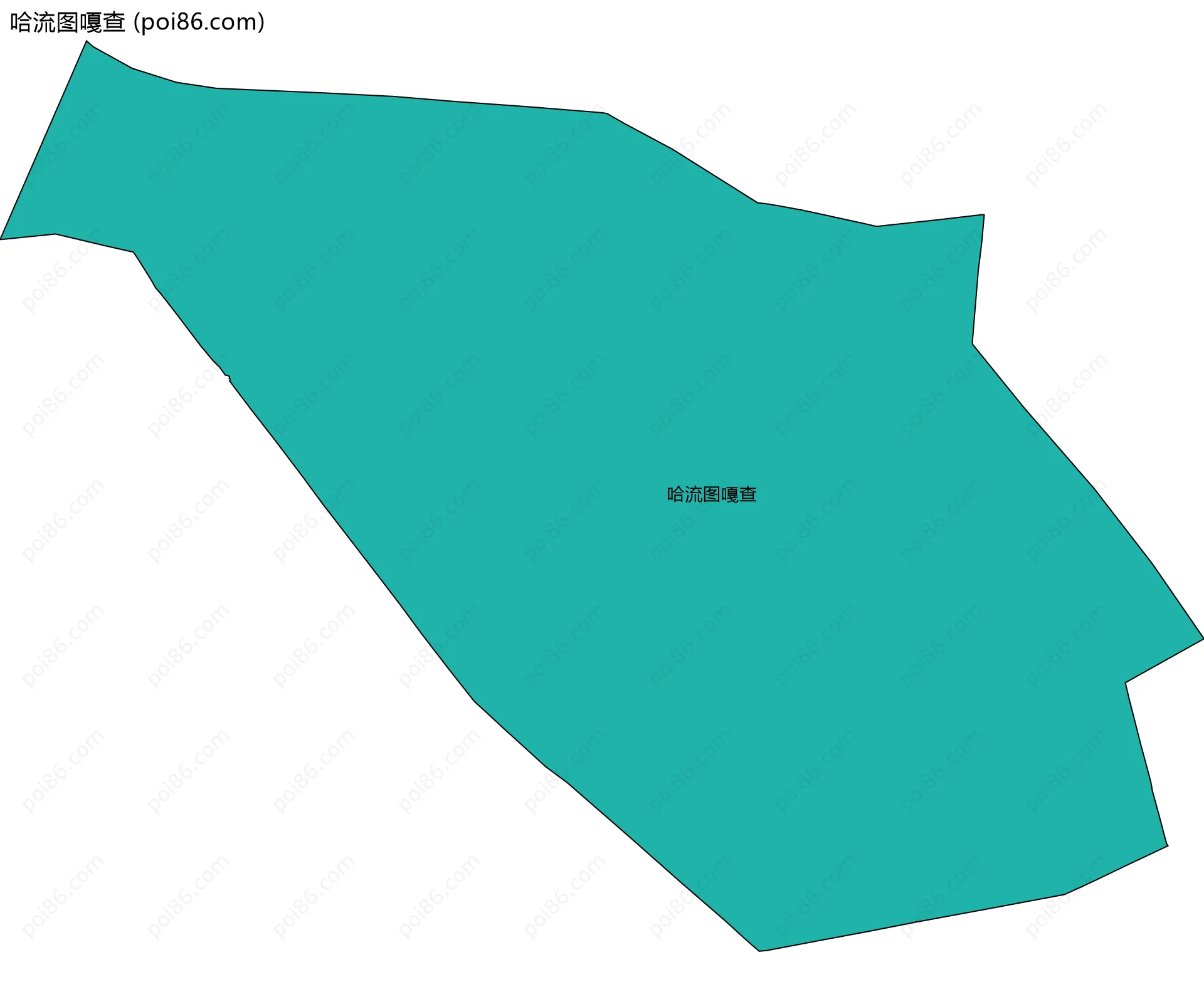 哈流图嘎查边界地图