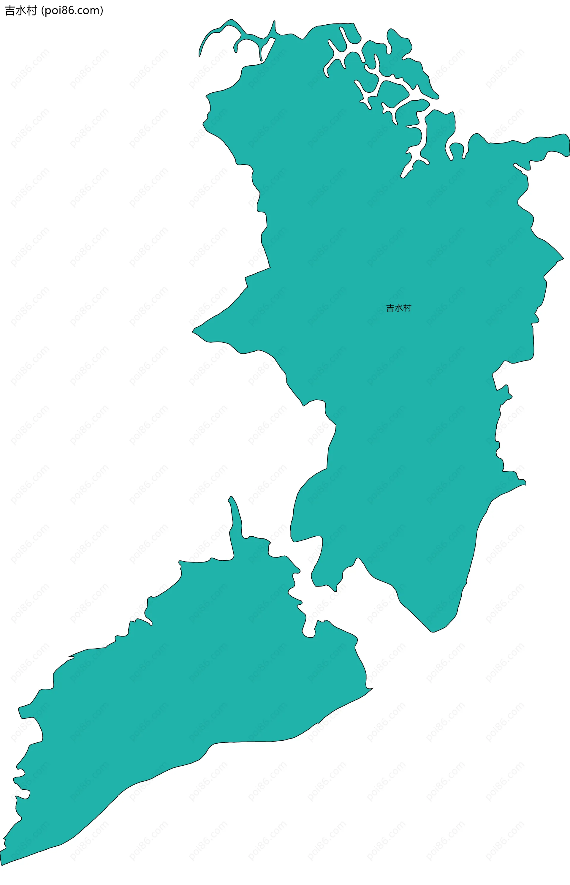 吉水村边界地图