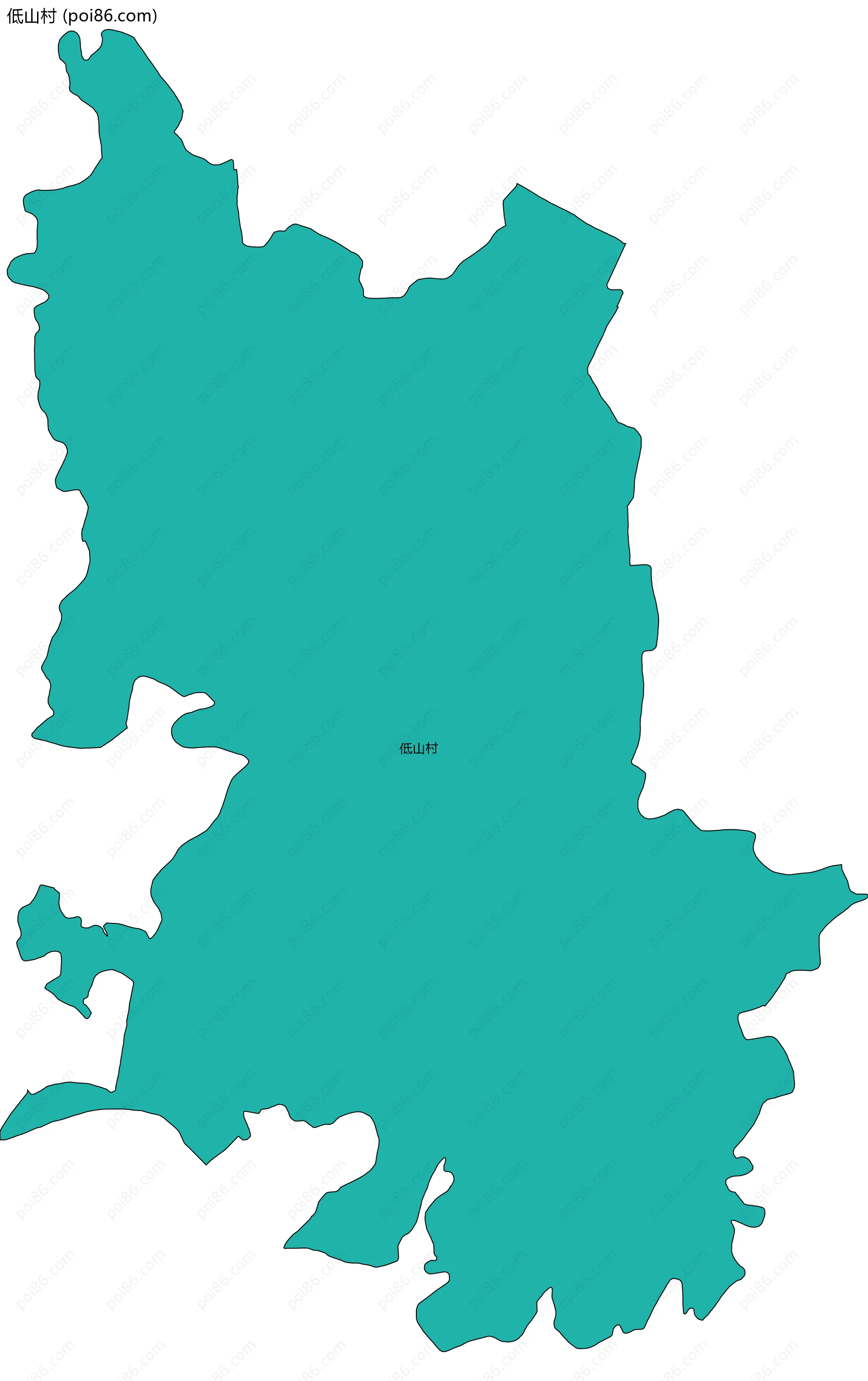 低山村边界地图