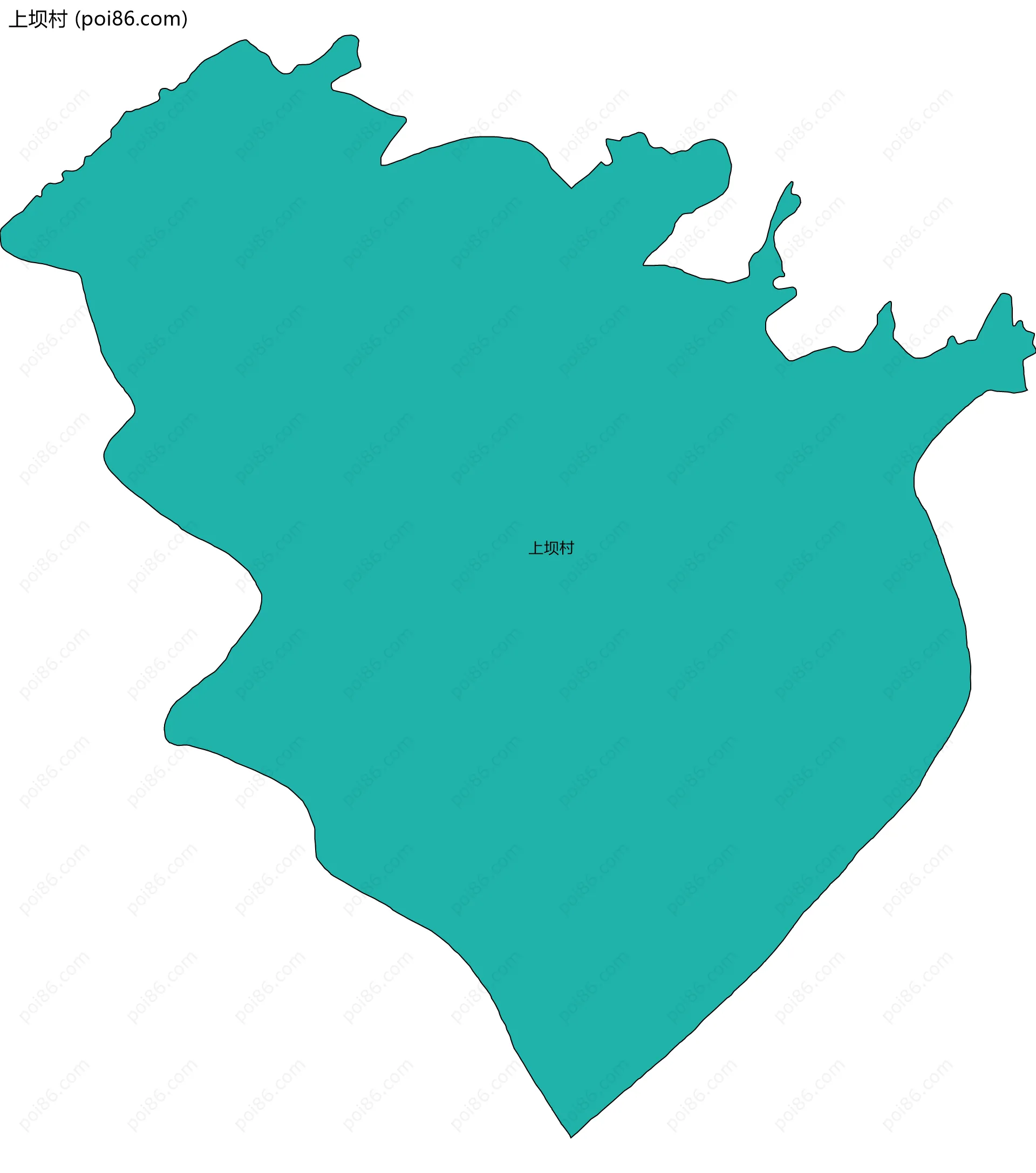 上坝村边界地图