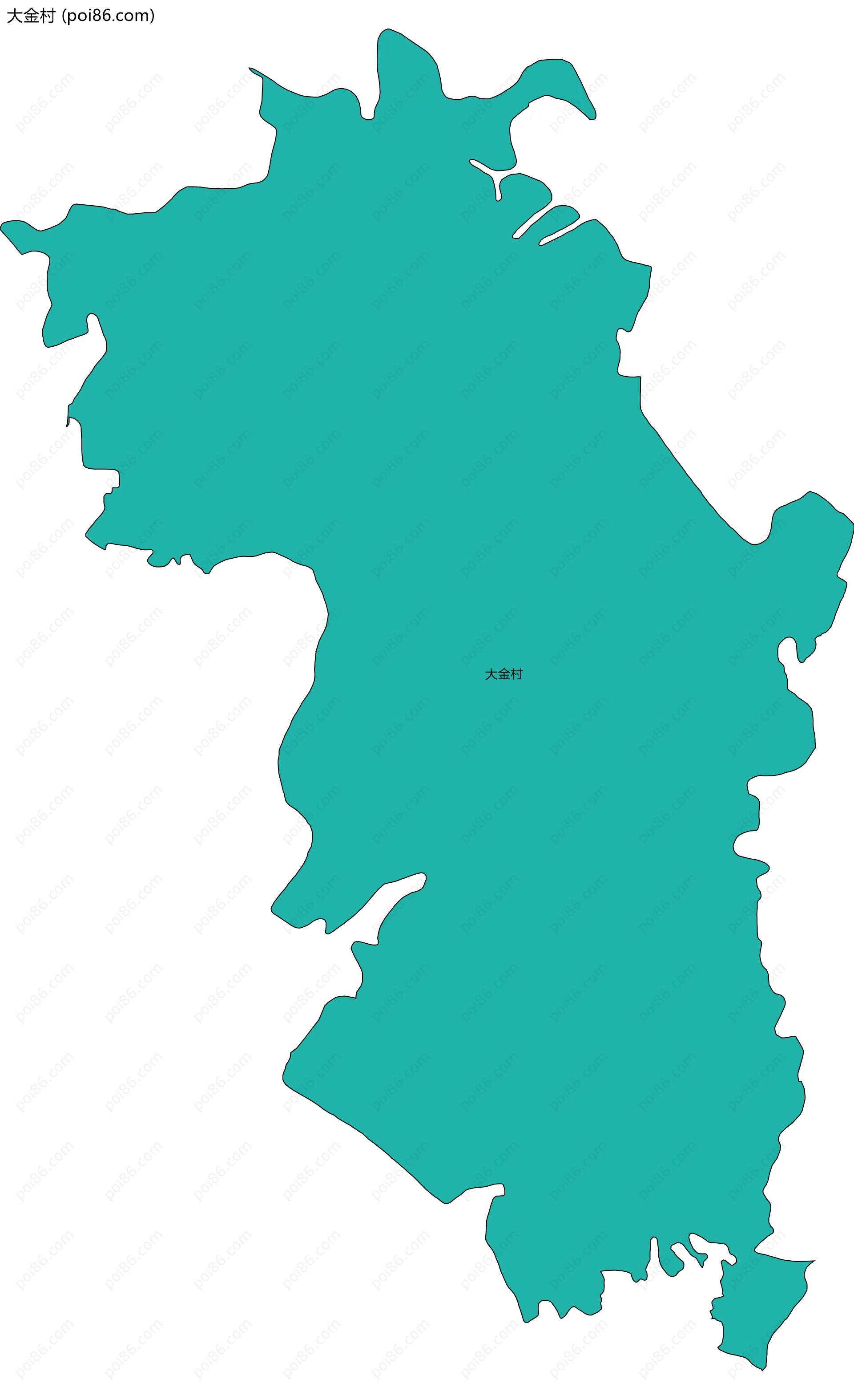 大金村边界地图