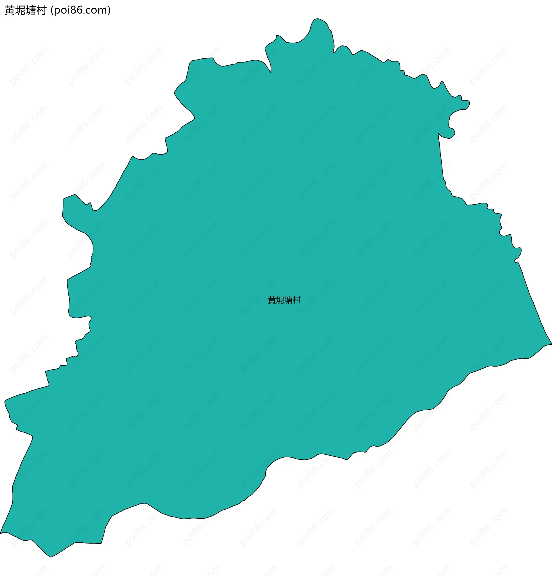 黄坭塘村边界地图