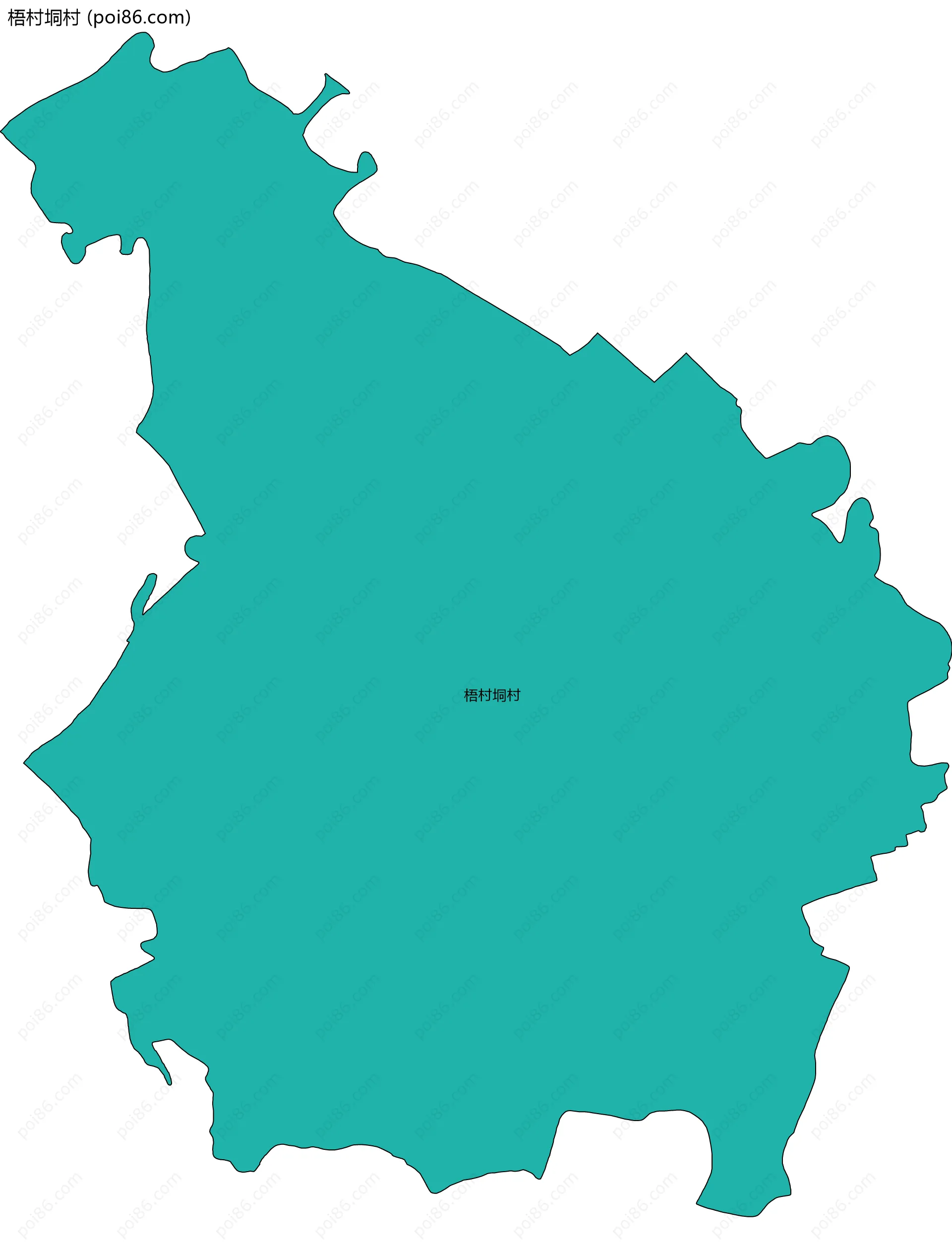 梧村垌村边界地图