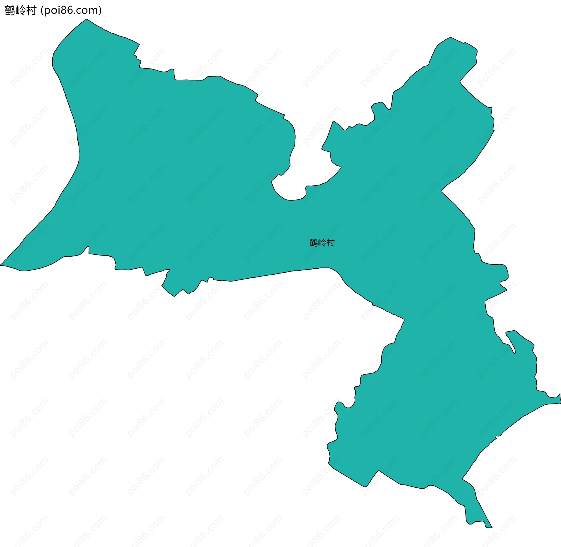 鹤岭村边界地图