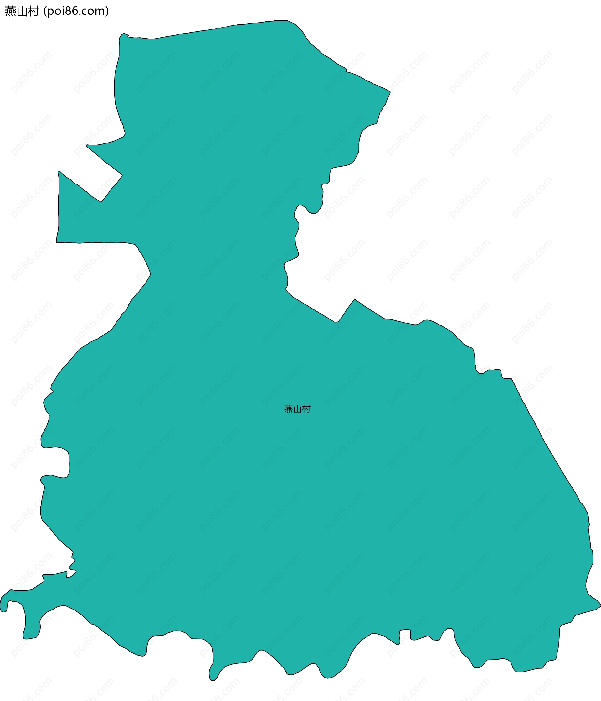 燕山村边界地图