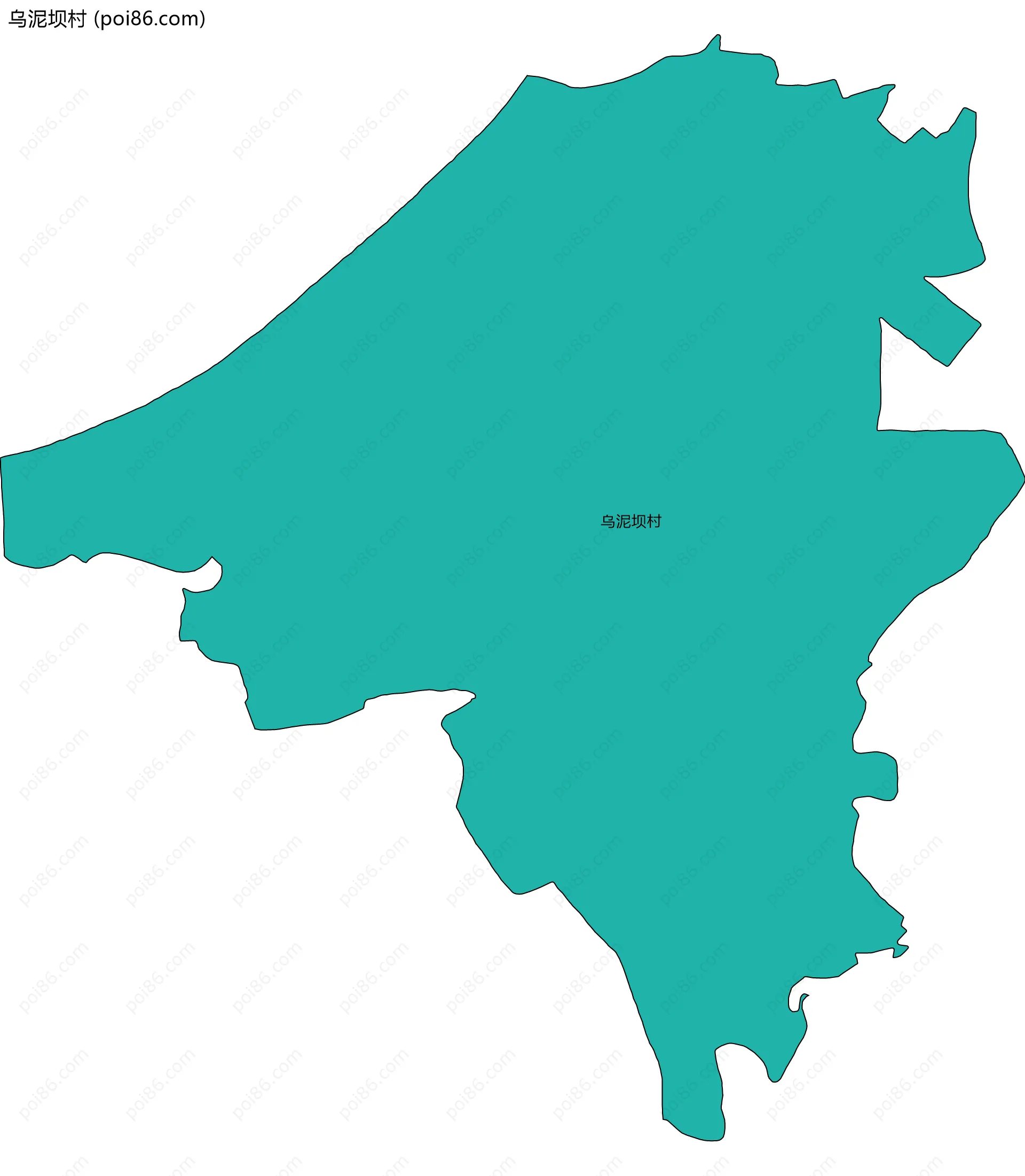 乌泥坝村边界地图