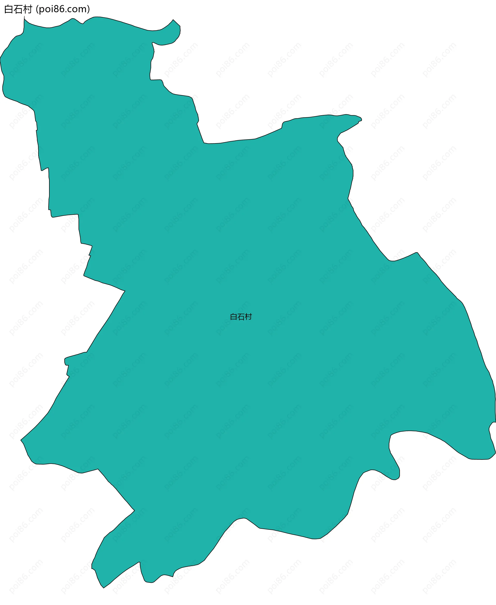 白石村边界地图