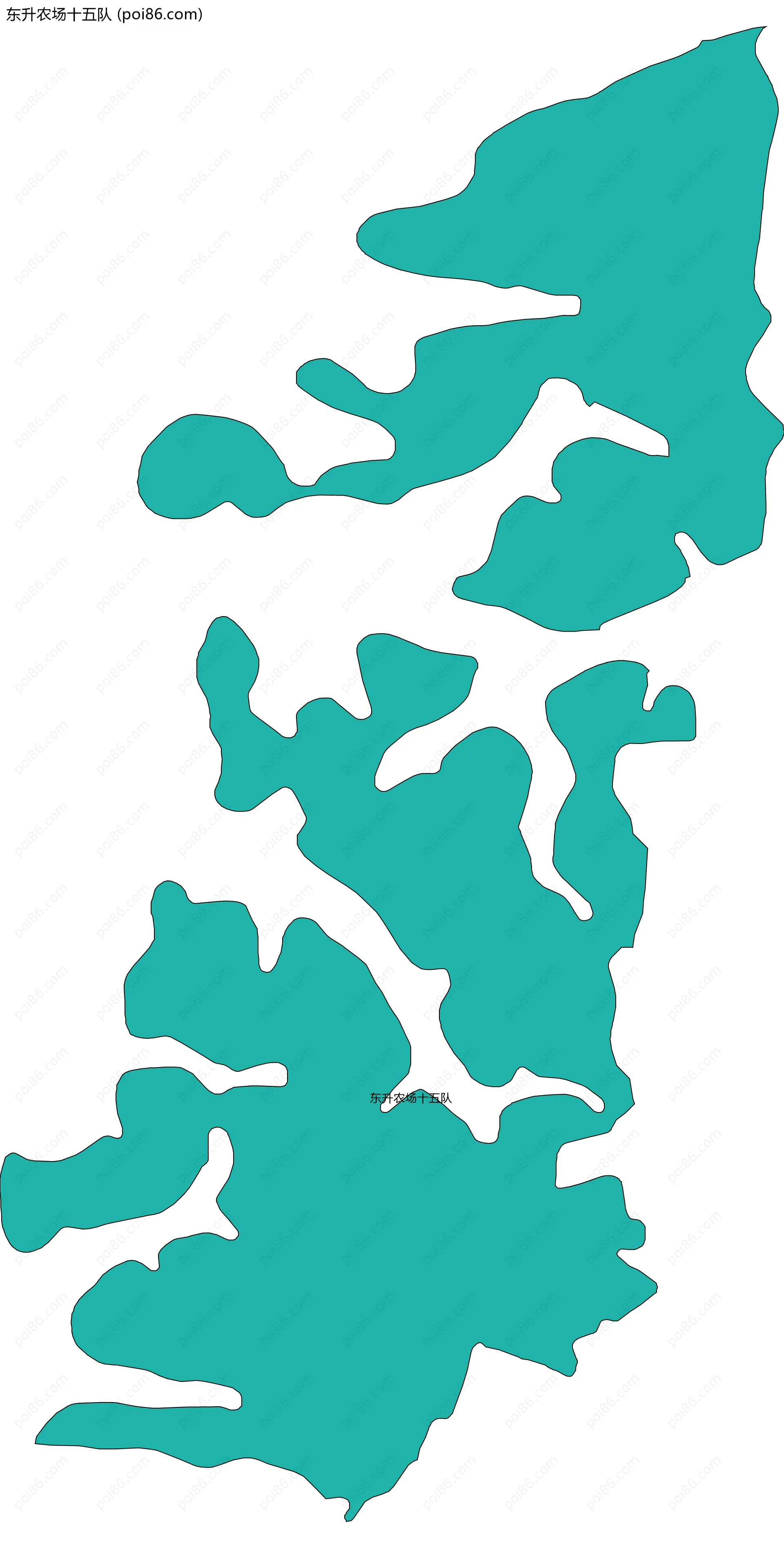 东升农场十五队边界地图